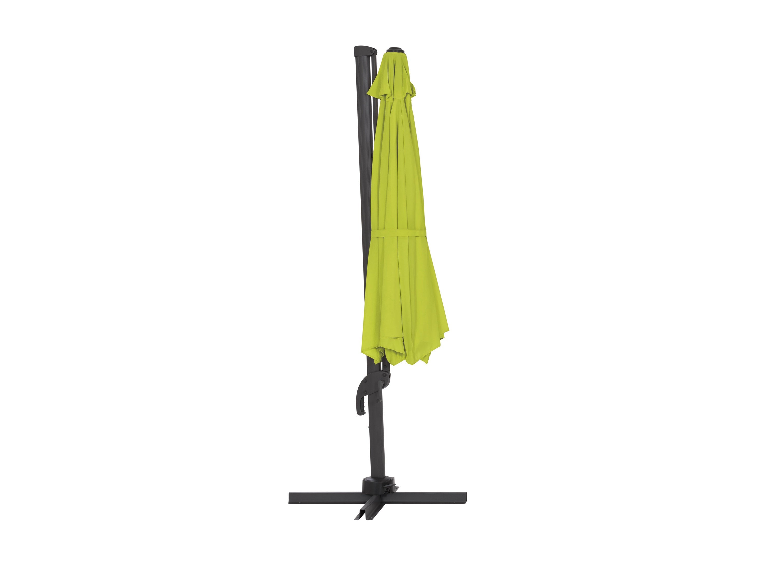 11.5ft Deluxe Offset Patio Umbrella - Lime Green Outdoor Canopy for Poolside, Garden & Backyard Relaxation