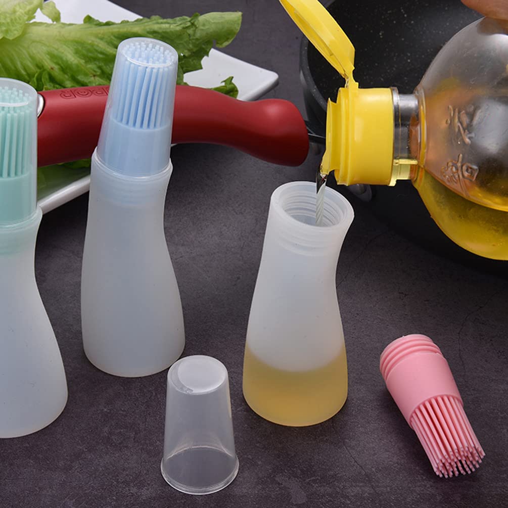 Hemoton 3-Piece Oil Brush Set - BBQ Oil Bottle Brush & Pastry Basting Brush - Perfect for Grilling, Baking, and Cooking