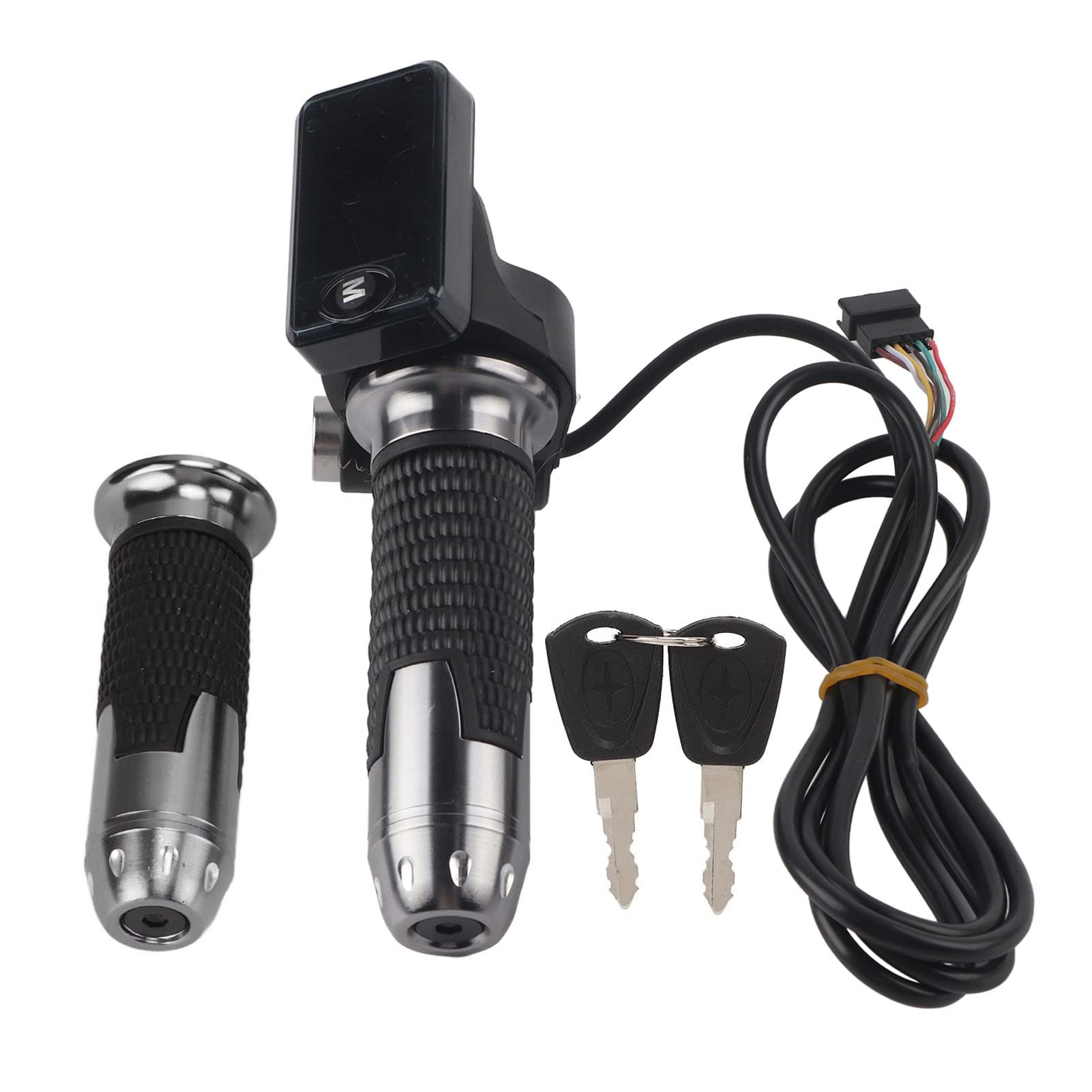 High-Performance Electric Bike Throttle Grip with LCD Display, Twist Accelerator, Cable, and Key Knock for Urban Commuting and Off-Road Adventures