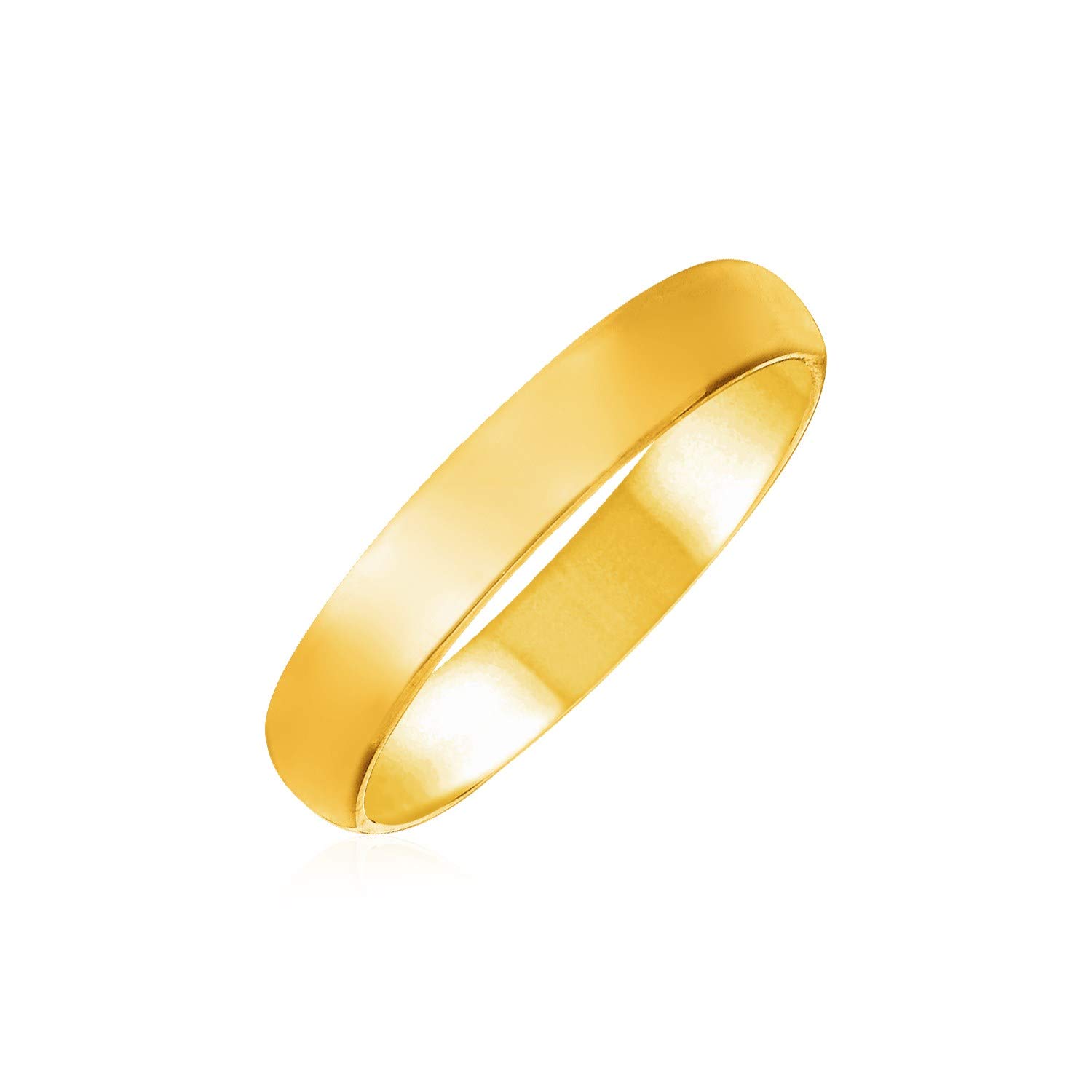 14K Yellow Gold Comfort Fit Wedding Band for Men & Women - 1.1g Solid Gold Ring - Perfect for Engagement, Anniversary & Everyday Wear