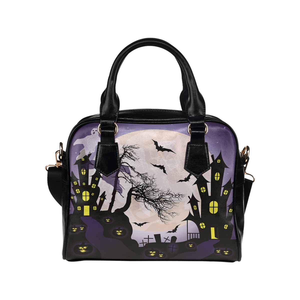 **Stylish Halloween PU Leather Crossbody Bag for Women - Gothic Forest Design, Adjustable Shoulder Strap, Perfect for Parties & Daily Use**