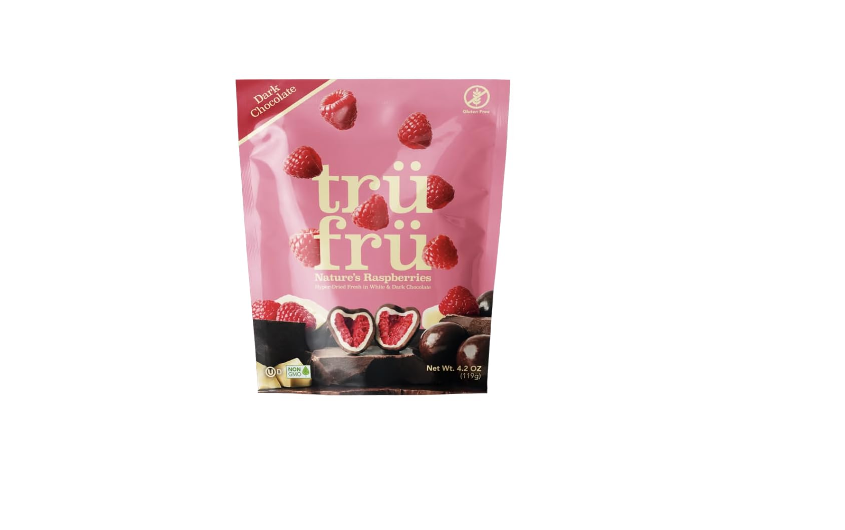 Tru Fru Chocolate Covered Freeze-Dried Fruit Variety Pack - 4.2 Oz Bags (4 Pack) with Strawberries, Raspberries, Blueberry Creme & Strawberry Creme | Healthy Snacks for Office, School & Movie Nights