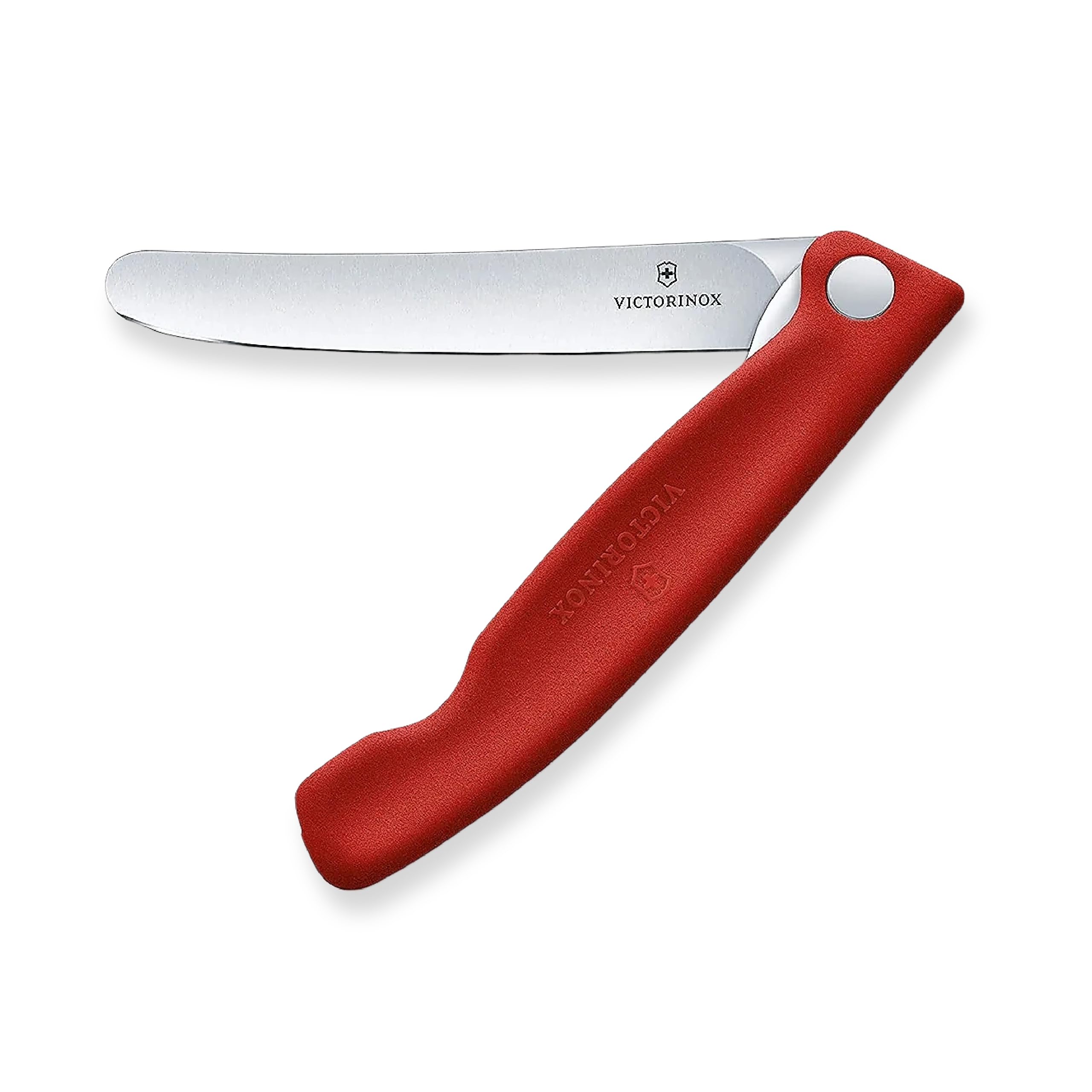 Victorinox Swiss Classic 4.3 Inch Foldable Paring Knife - Straight Edge Red Blade for Kitchen, Camping & Travel | Compact Fruit & Vegetable Knife for Precise Cutting