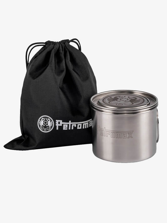 Petromax Portable Camping Stove Cup - Durable Stainless Steel Outdoor Cooking Gear for Backpacking, Hiking & Survival - Perfect for Boiling Water & Cooking Meals in the Wild
