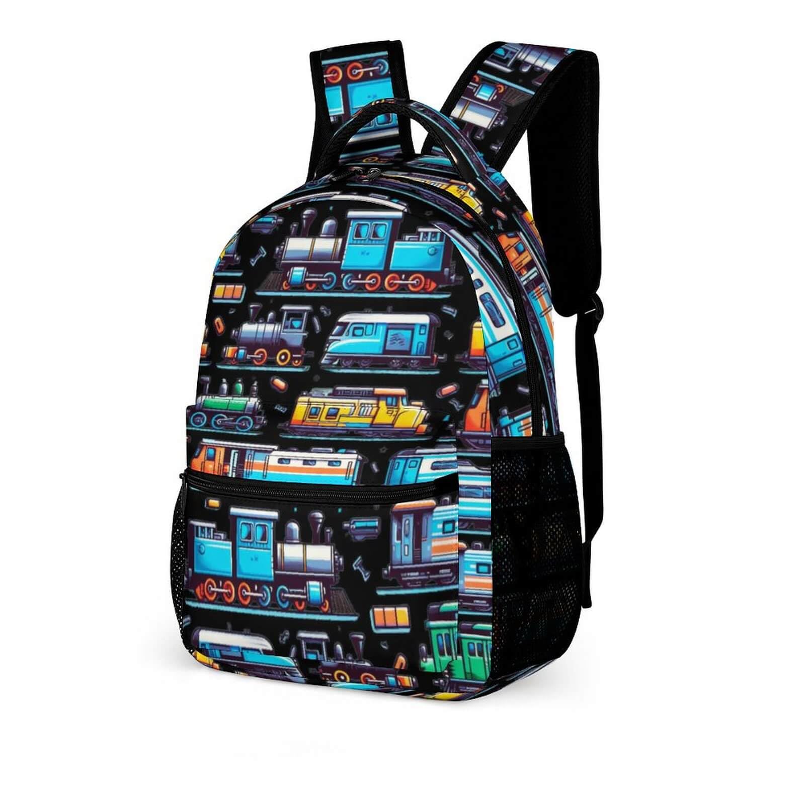 16 Inch Train Themed School Backpack for Kids - Lightweight Large Capacity Bookbag for Boys & Girls | Perfect for Elementary Students, Daily Use & Travel