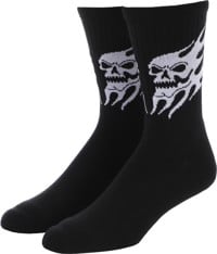 Baker Rage Crew Socks for Men & Women - Black Athletic Casual Socks for Running, Gym, Workout & Everyday Wear