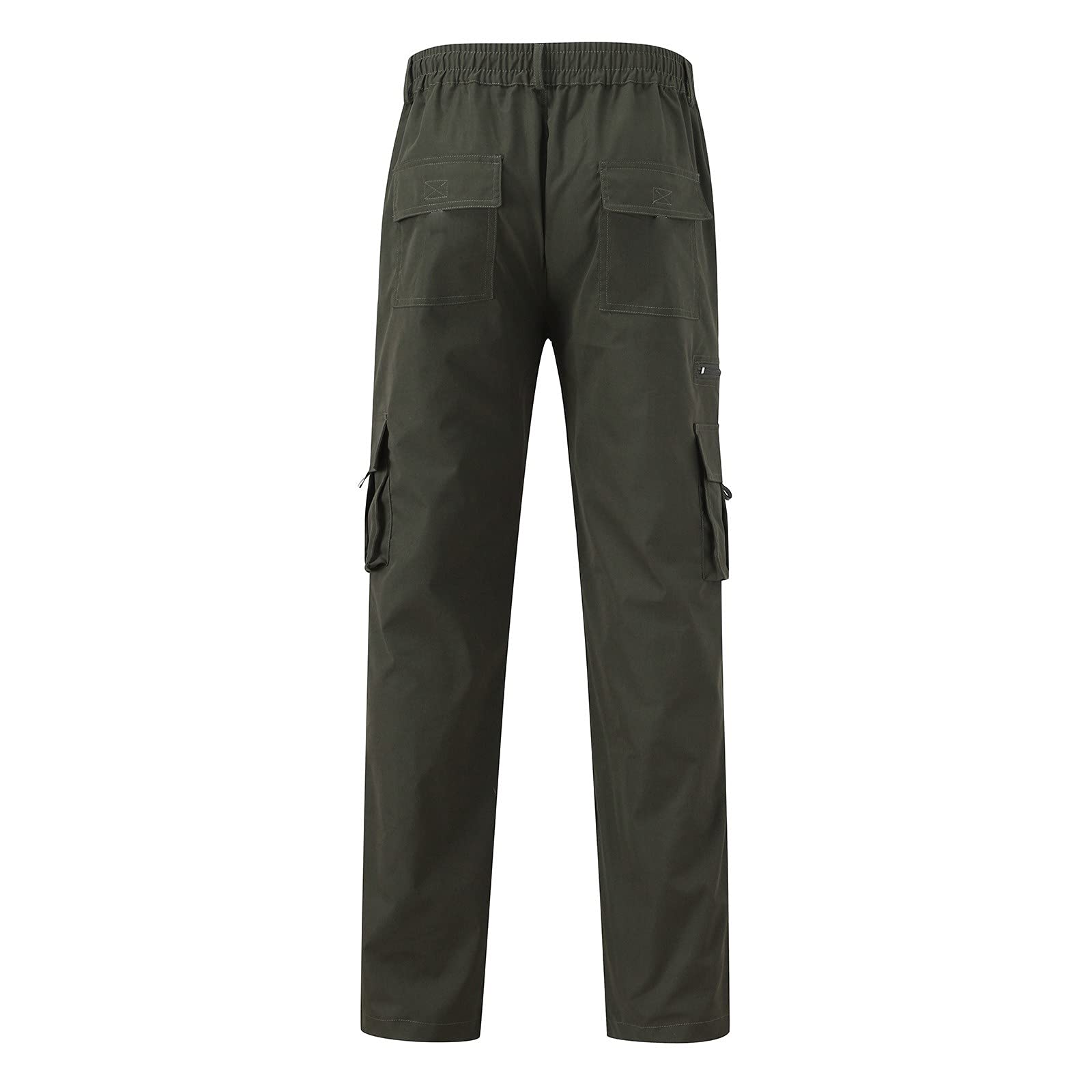 **Men's Outdoor Hiking Ripstop Cargo Pants - Multi-Pocket Work Utility Trousers with Straight Leg & Open Bottom - Perfect for Camping, Hiking & Outdoor Adventures**