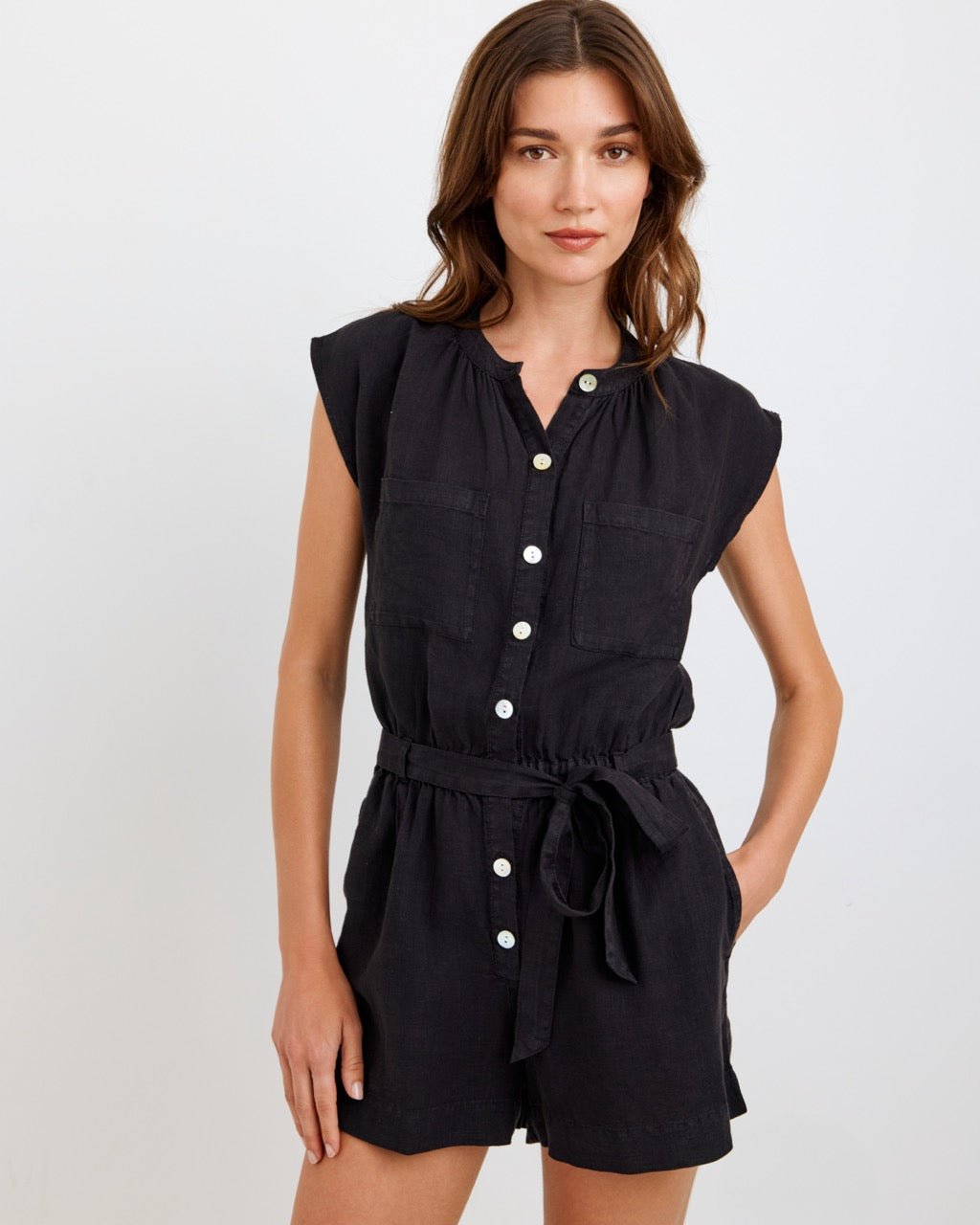 Black Lace Inset Romper - Stylish Jumpsuit for Women, Summer Outfits, Date Night & Casual Wear
