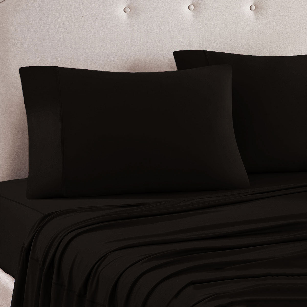 Art Terrace Queen Size Microfiber Sheet Set - 33cm Deep Pocket, Dark Chocolate Color - Ultra Soft Bedding for Luxurious Sleep & Hotel-Style Comfort