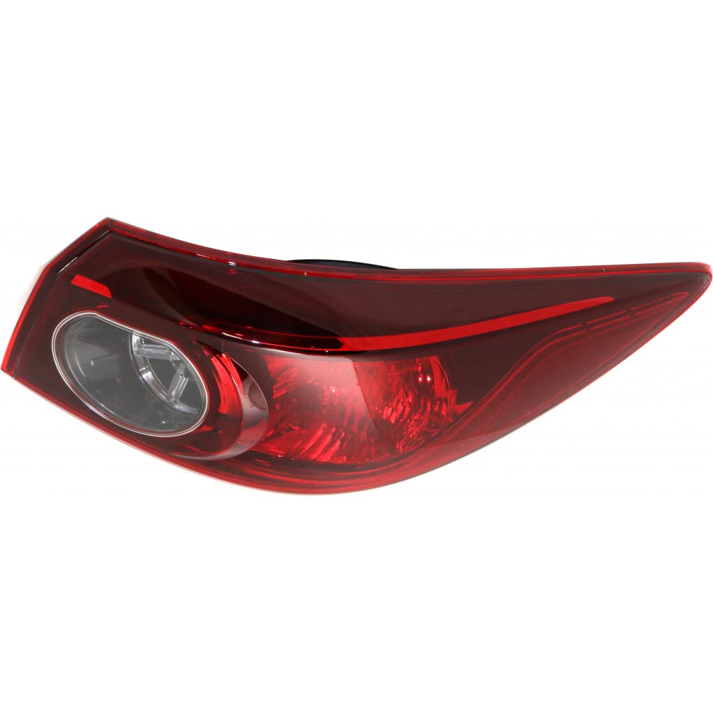 2014-2018 Mazda 3 Sedan Passenger Side Outer Tail Light Assembly - CAPA Certified Replacement for MA2805117/MA2805117C (Part# 615343221250, BHN151150B) - Perfect for Night Driving Safety & Car Restoration Projects