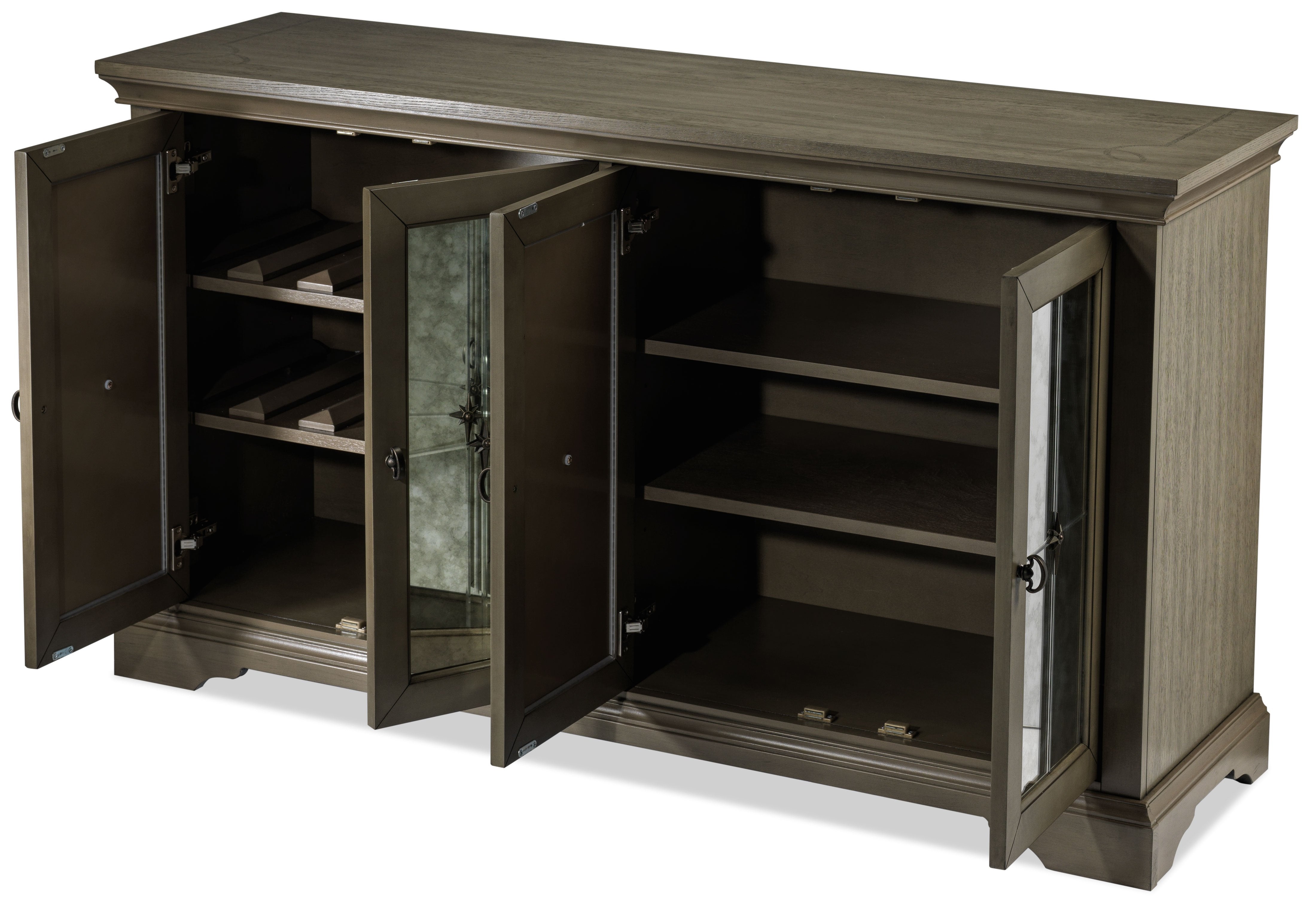 Premium Oak Cleopatra Server - Elegant Dining Room Buffet Sideboard for Formal Entertaining & Storage