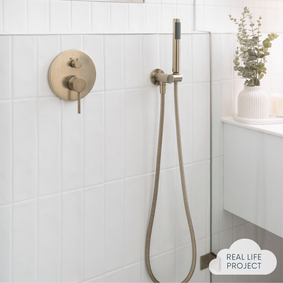 Premium Brushed Nickel Shower Hose with Sprayer - High Pressure Flexible Metal Shower Hose for Bathroom, Spa & RV Use