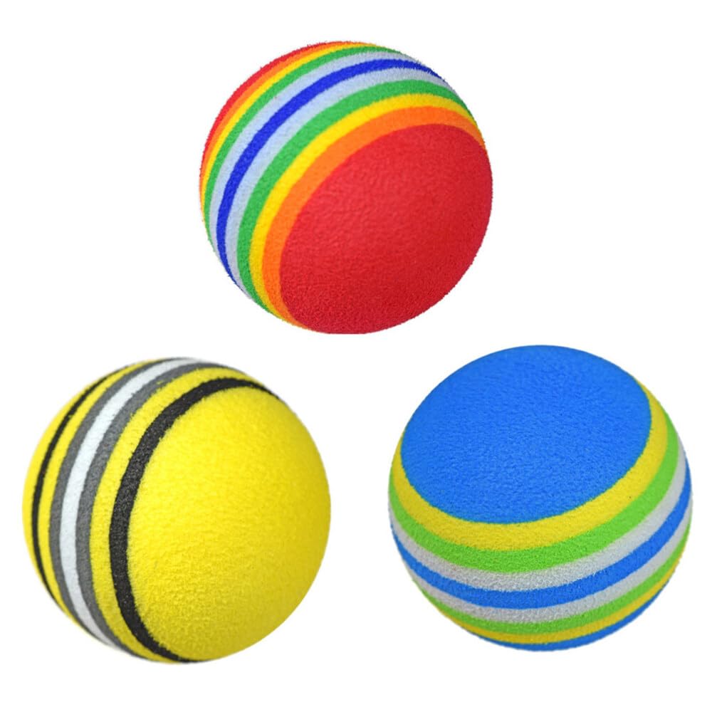 BESPORTBLE 20PCS Golf Practice Balls - Soft Sponge Training Balls with Rainbow Colors for Indoor/Outdoor Use - Perfect for Backyard, Driving Range & Home Golf Training