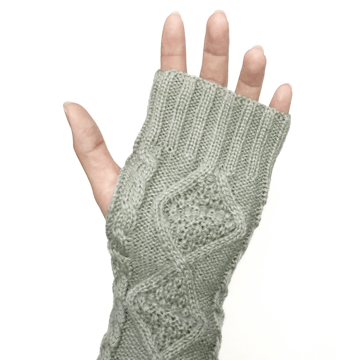 Wrapables Soft Cross-Knit Arm Warmers Fingerless Gloves - Cozy Winter Accessories for Women, Office & Outdoor Activities
