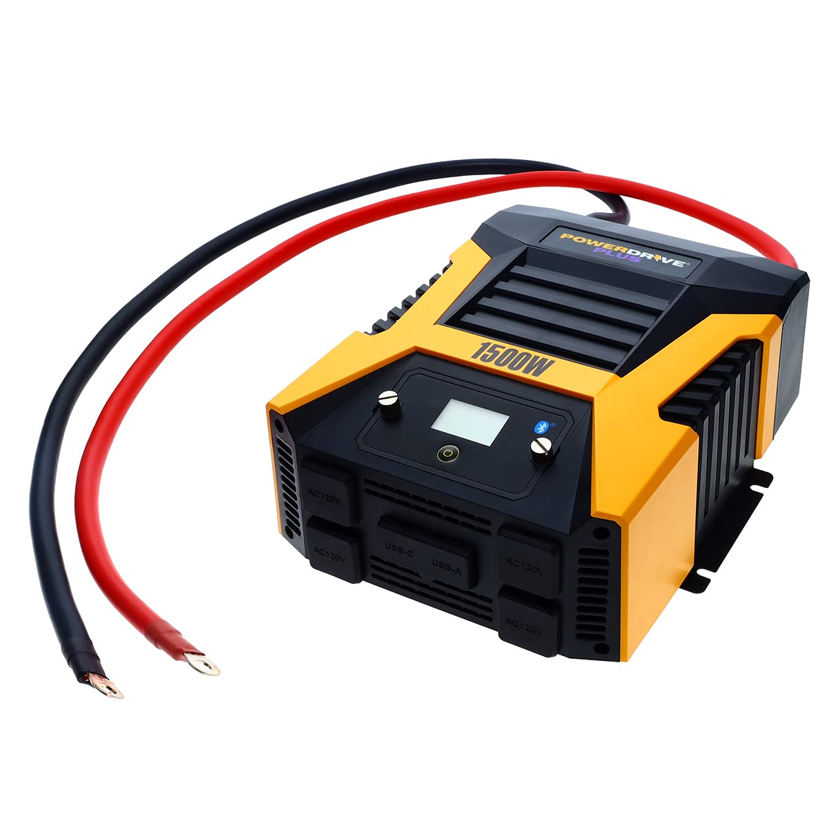 PowerDrive Plus PWD1500P 1500W Pure Sine Wave Power Inverter with Bluetooth Wireless Technology & Remote Control - Perfect for RVs, Camping, Trucks, and Emergency Power Backup