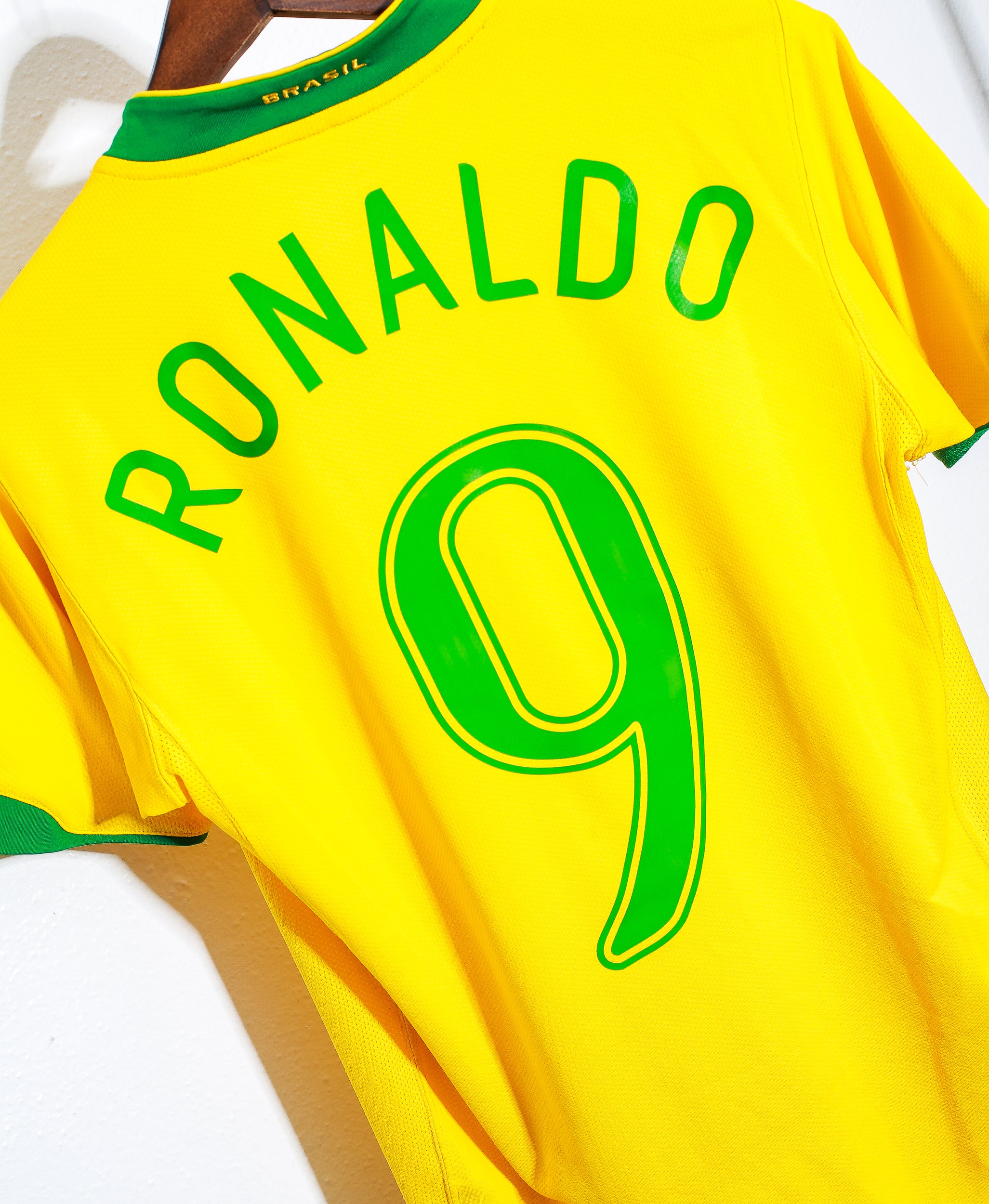 2008 Brazil Home Soccer Jersey #9 Ronaldo (Size S) - Authentic Football Shirt for Fans & Collectors - Perfect for Matches, Gifts & Memorabilia