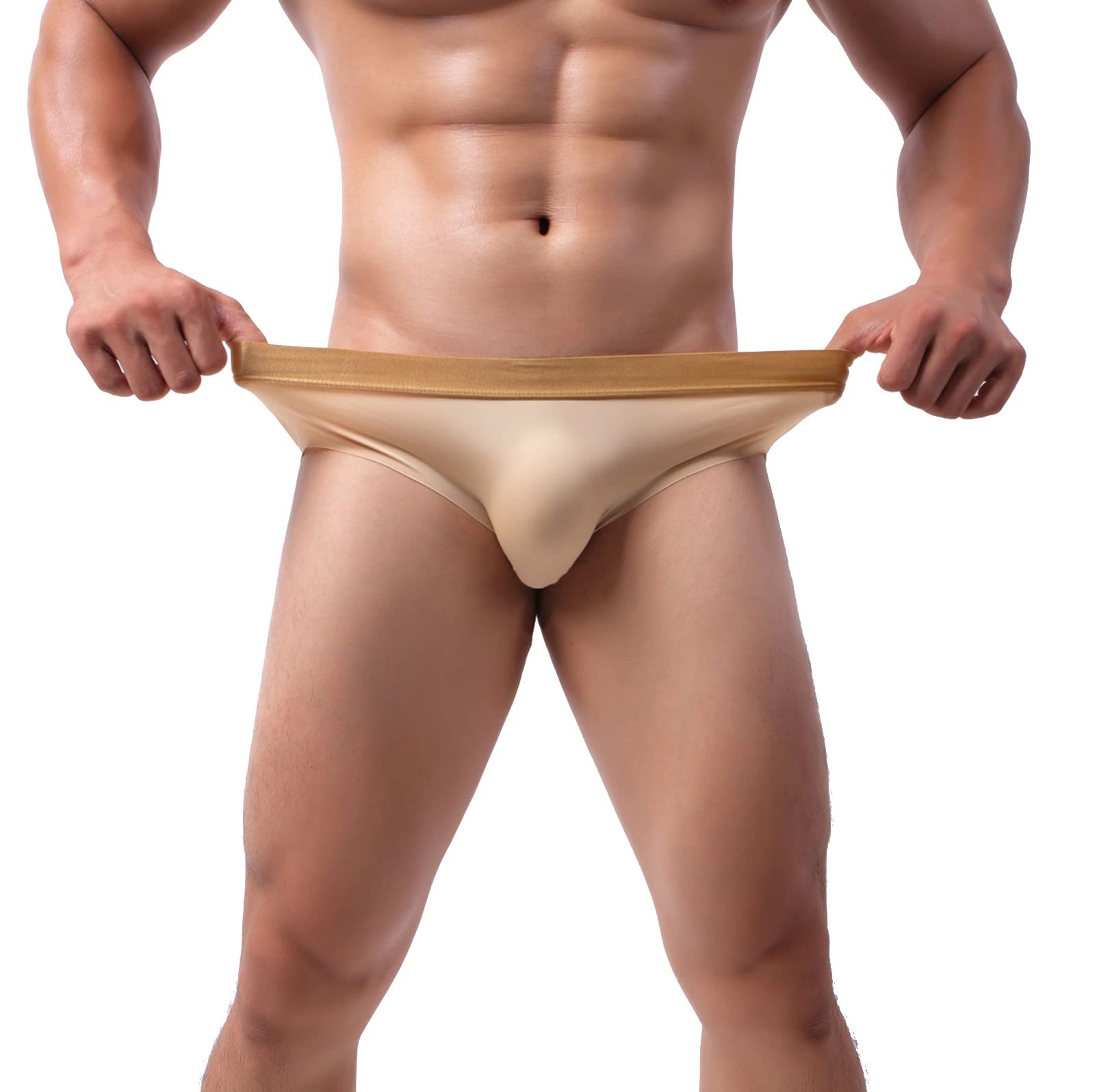 Men's Fashionable Thong Underwear with Ice Pouch - Breathable & Comfortable Bulge Support Briefs for All-Day Wear - Perfect for Gym, Beach & Everyday Use