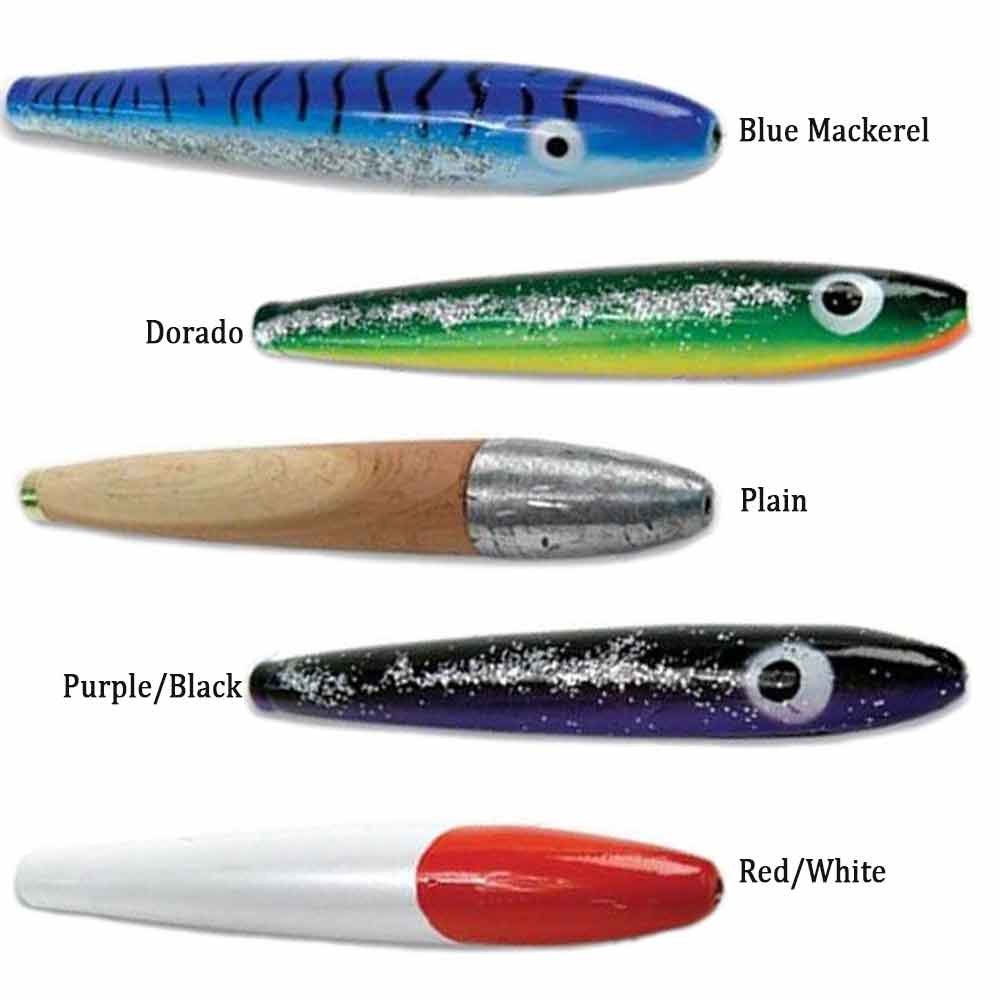Sea Striker Unrigged Cedar Plugs 6 Pack - Premium Wooden Fishing Lures for Saltwater & Freshwater - Perfect for Trolling, Casting & Offshore Fishing