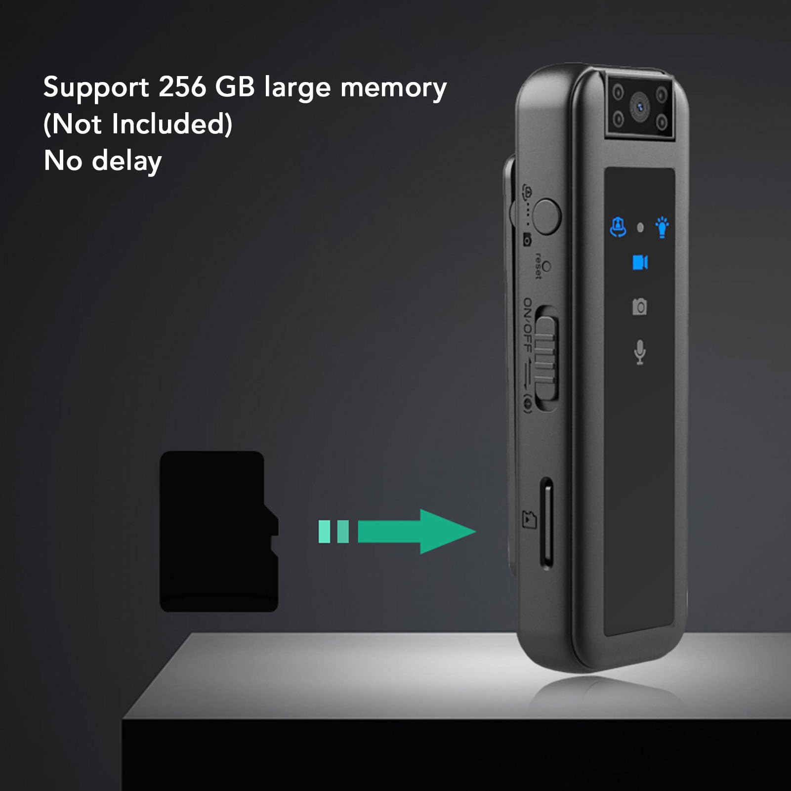 HD 1080P Mini Body Camera - 180° Rotating Clip-On Pocket Camera for Running, Dog Walking, Fishing & Night Activities | No Built-in Camera Needed (Black) | Perfect for Outdoor Adventures, Sports Recording & Security Monitoring