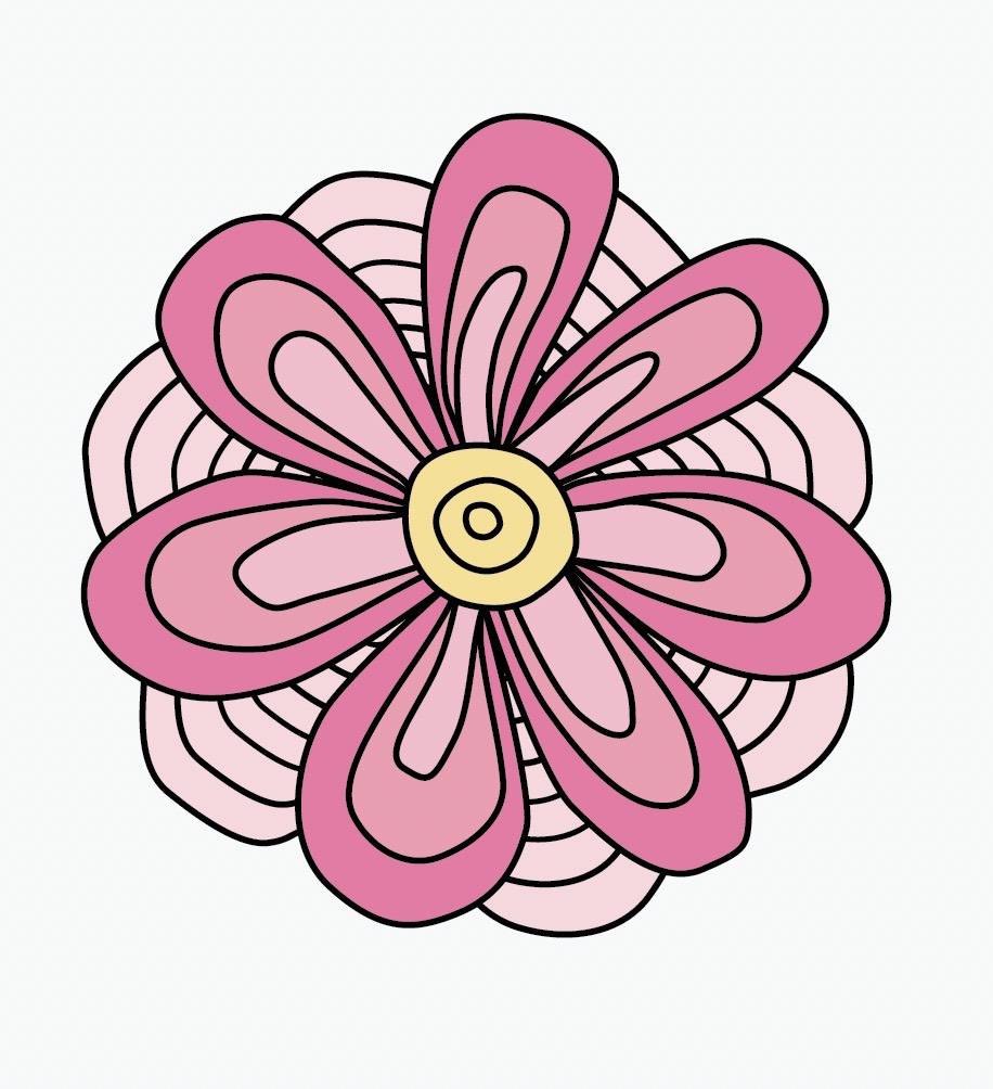 Trippy Flower Decals - Vibrant Vinyl Stickers for Laptops, Water Bottles & DIY Crafts - Perfect for Room Decor, Journals & Personalizing Accessories