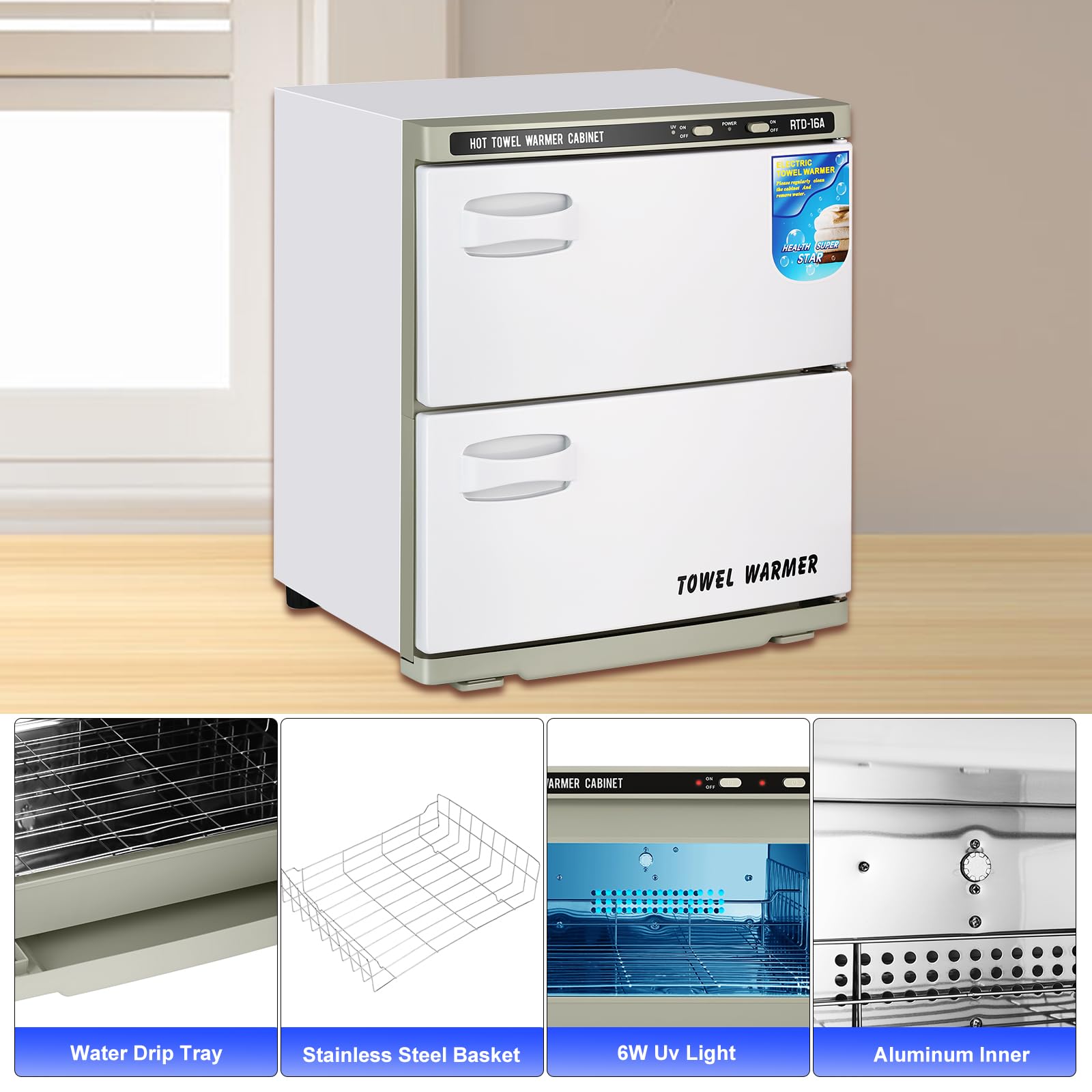 32L Professional Hot Towel Warmer Cabinet - 2-in-1 Heated Towel Storage & Warmer for Spa, Salon & Massage | Perfect for Facial Treatments, Barber Shops & Beauty Clinics | Commercial & Home Use