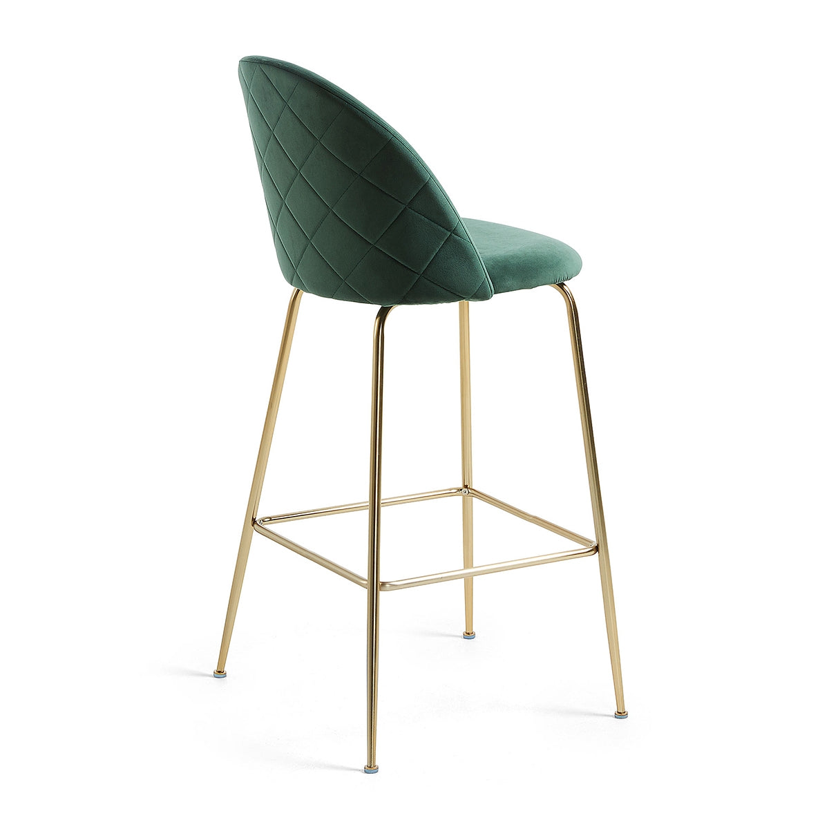 Ivonne Velvet Bar Stool - 26 Inch Height, Upholstered Counter Stool with Metal Legs - Perfect for Kitchen Island, Breakfast Nook & Home Bar Decor