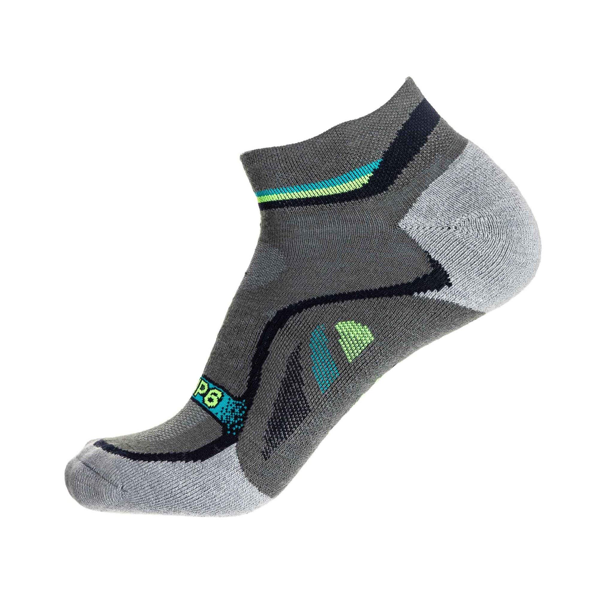 GRIP6 Everyday Merino Wool Socks - Lightweight Hiking Socks for Men & Women - Warm Ankle Socks for Cold Weather - Fastback Grey, X-Large (1-Pack) - Perfect for Outdoor Adventures & Daily Comfort