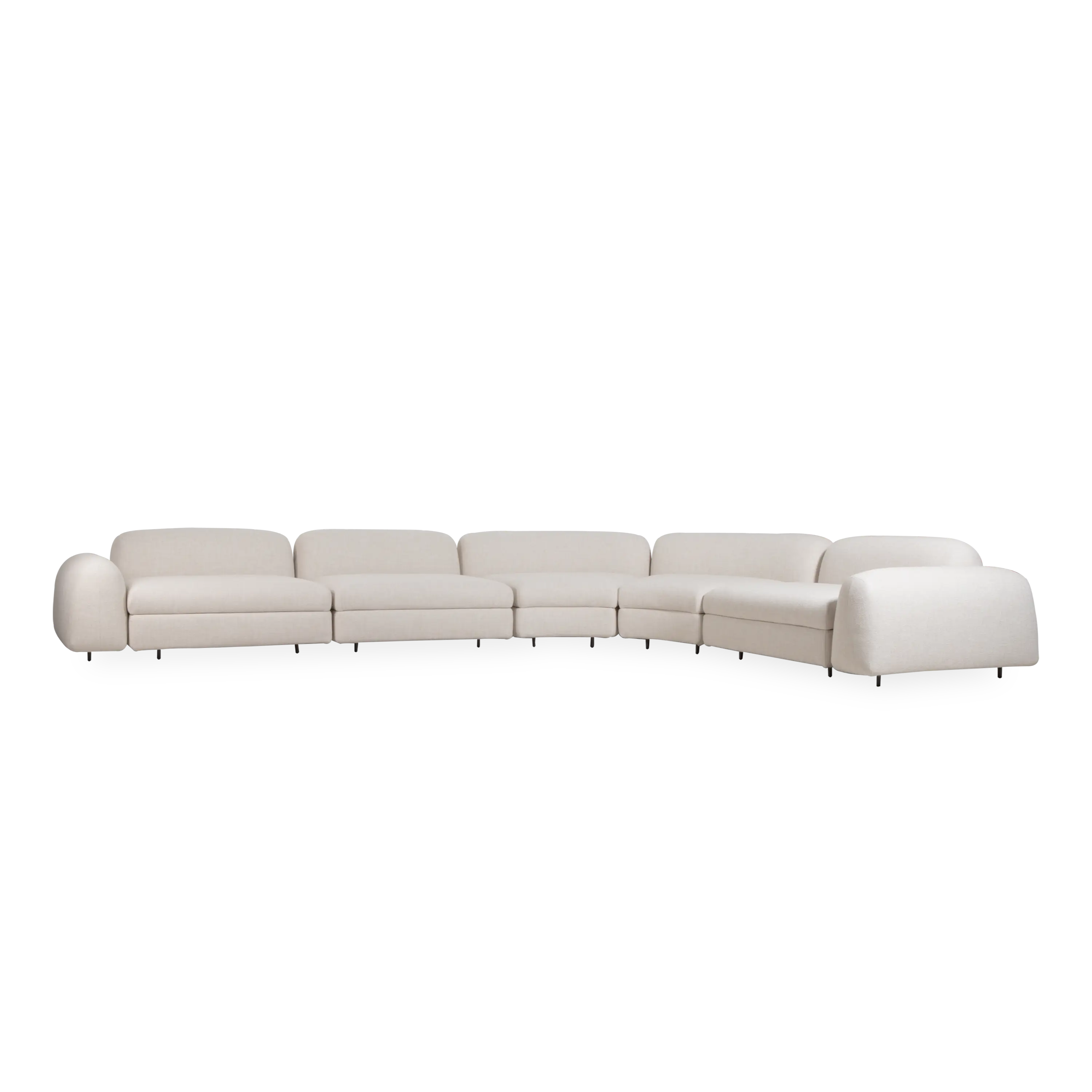 Modern L-Shaped Edo Corner Sectional Sofa - Comfortable Fabric Upholstery for Living Room, Lounge & Family Room - Perfect for Small Spaces & Apartments