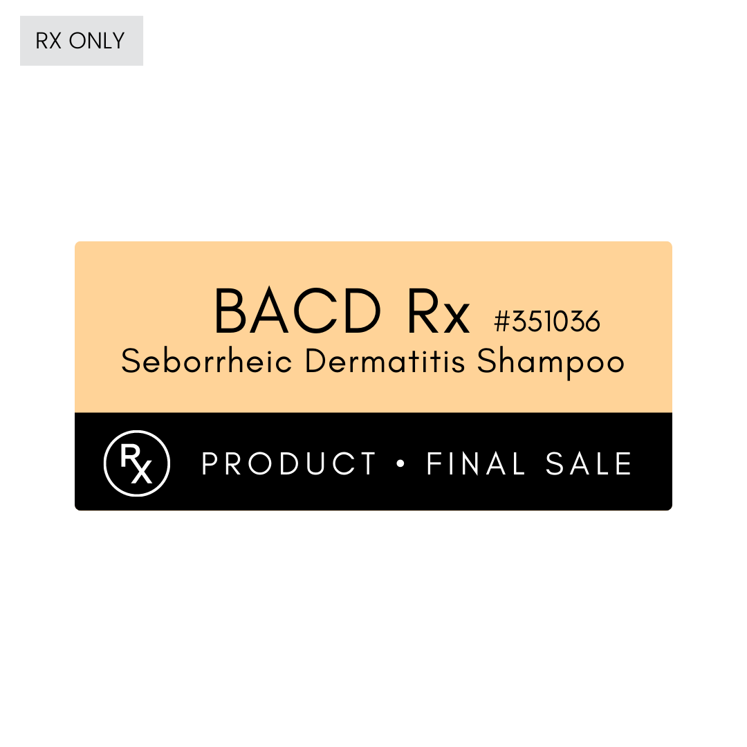 BACD Rx Seborrheic Dermatitis Shampoo - Medicated Scalp Treatment for Dandruff, Itchy & Flaky Scalp Relief - Ideal for Daily Use on Sensitive Skin