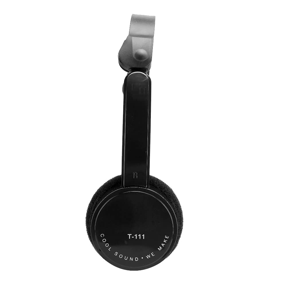 Yoidesu Kids Wired Headphones with Microphone - Foldable Stereo On-Ear Headset with 3.5mm Jack for iPhone, Android, PC, Laptop - Perfect for Online Classes, Gaming & Music (Black)