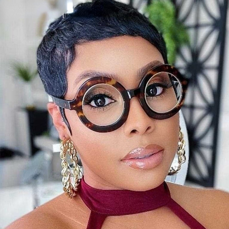 Blue Light Blocking Glasses for Women & Men - Round Anti-Glare Computer Glasses with Prescription Lens Frames - Reduce Eye Strain for Work, Gaming & Screen Time