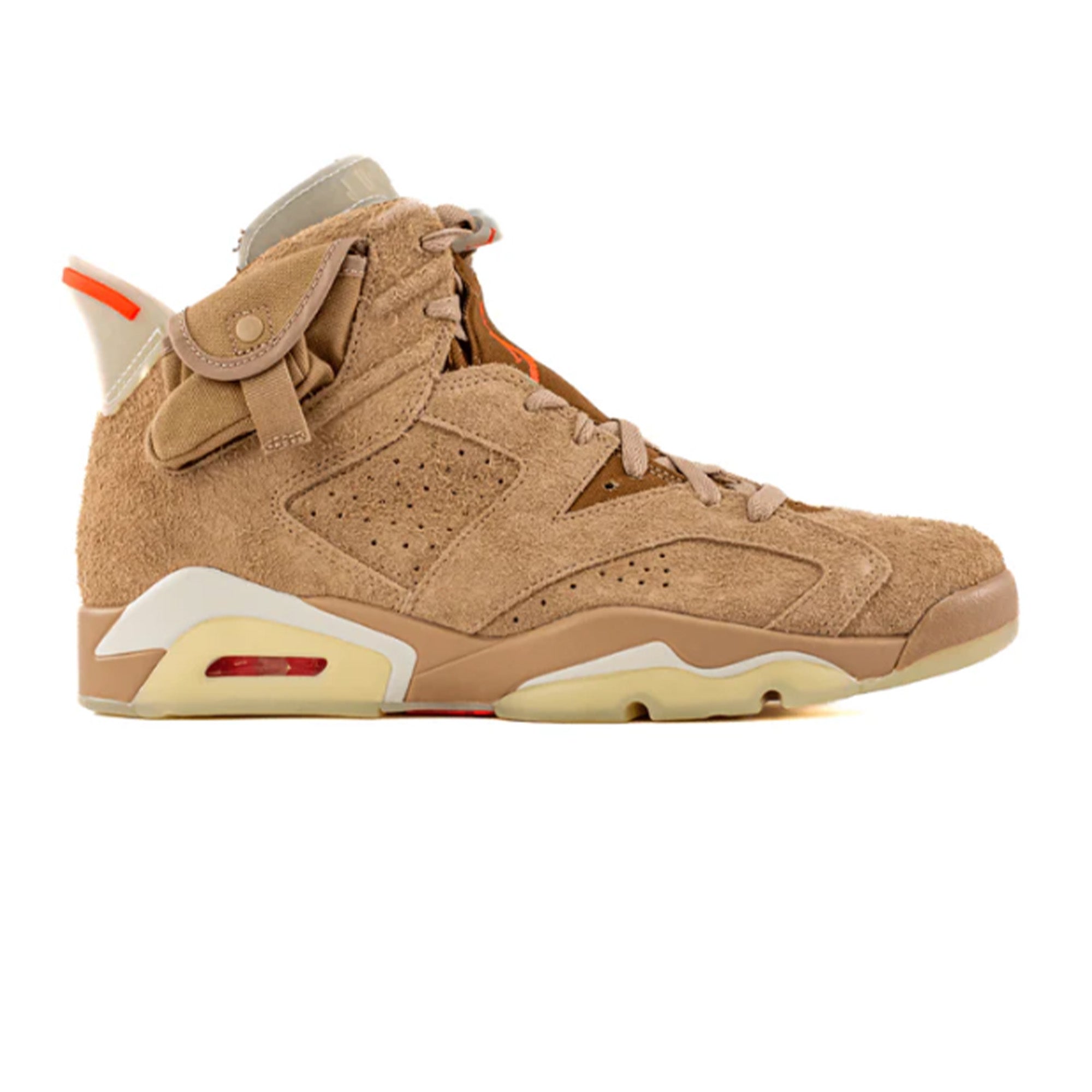 Air Jordan 6 x Travis Scott Retro 'British Khaki' Sneakers (2021) - Men's Basketball Shoes for Streetwear & Casual Fashion