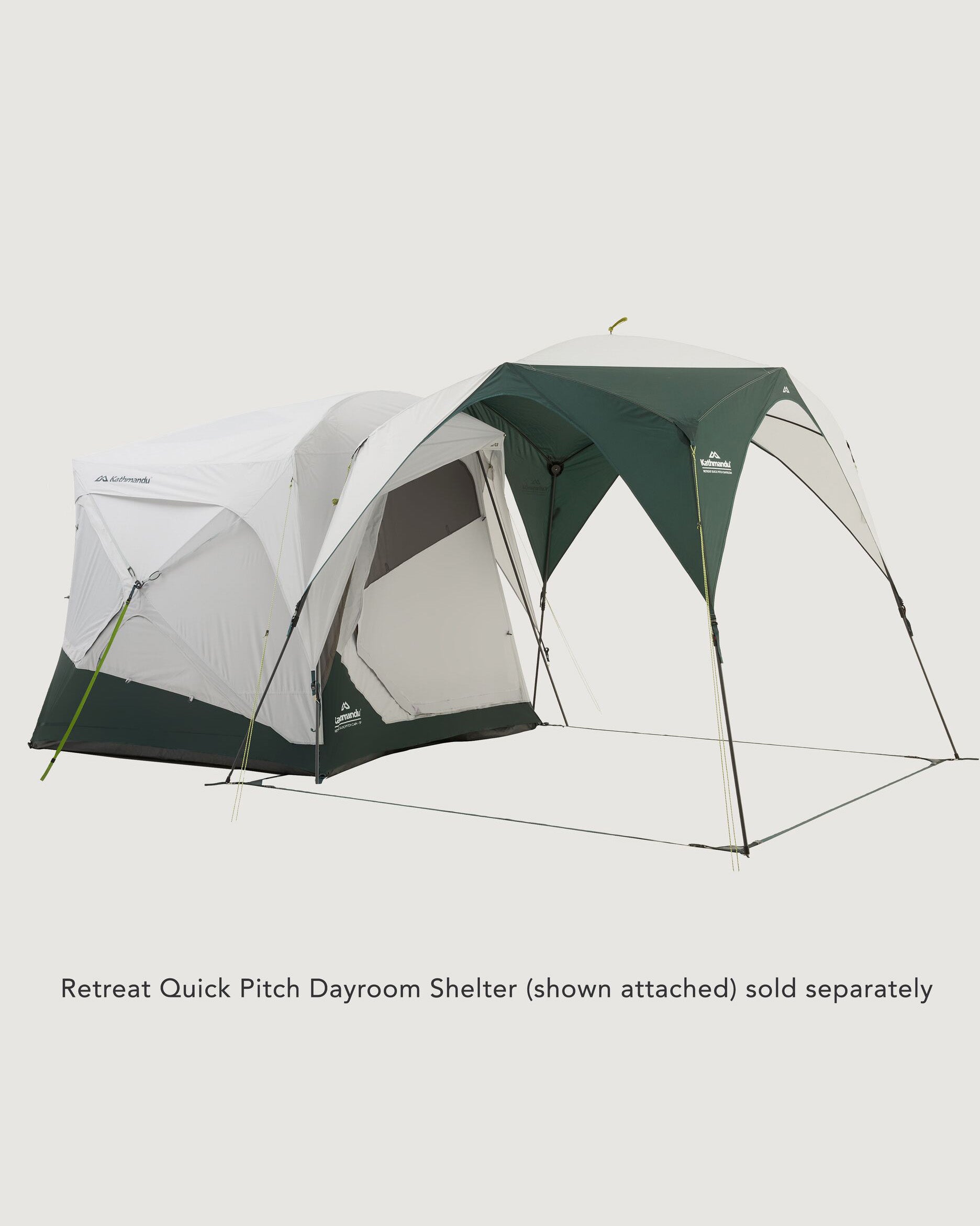 Retreat Quick Pitch 2-3 Person Cabin Tent - Silver Grey/Dark Spruce - Lightweight Camping Tent for Backpacking & Family Outdoor Adventures