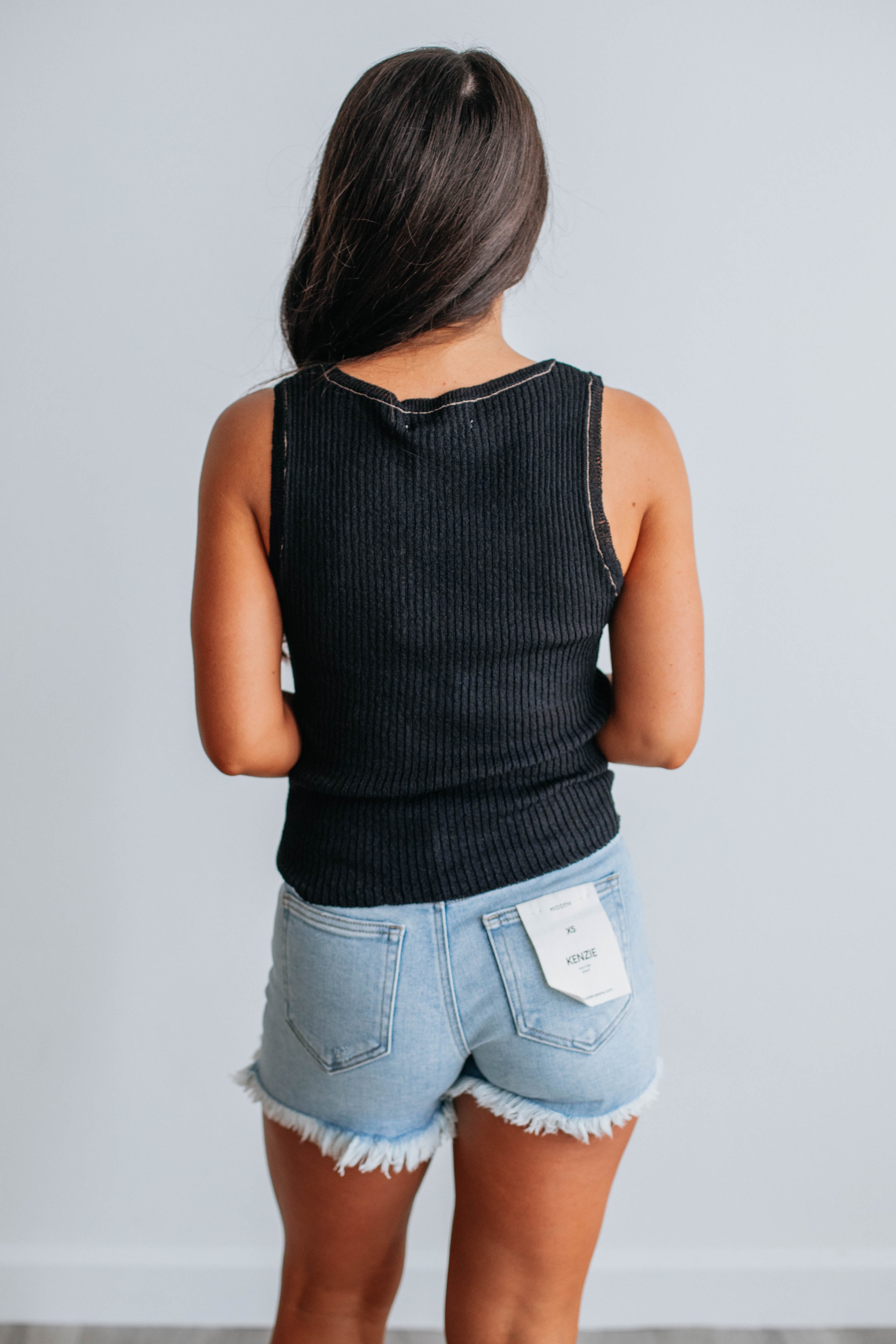 Aiden Knit Tank Top for Women - Soft & Comfortable Black Sleeveless Shirt - Perfect for Summer, Layering & Casual Outfits