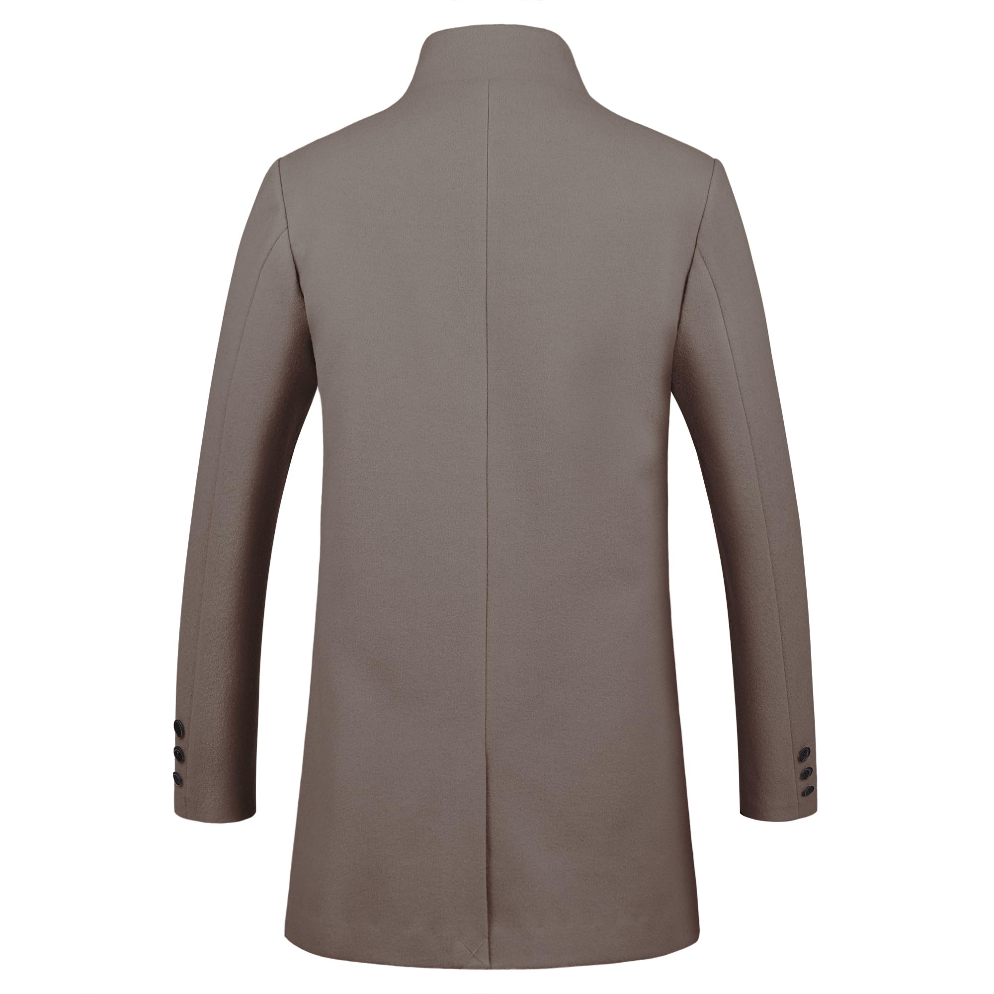 WULFUL Men's Wool Trench Coat - Slim Fit Winter Overcoat for Business & Casual Wear | Warm Wool Blend Jacket for Office, Travel & Outdoor Activities