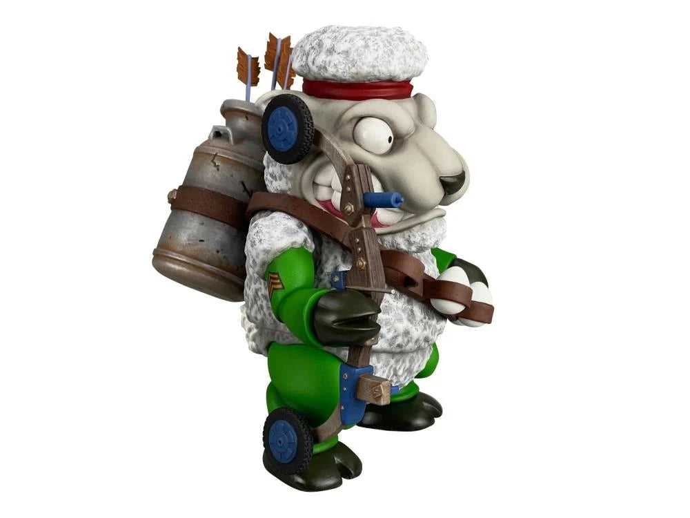 Barnyard Commandos Sergeant Wooly Pull Over Figure - Military-Themed Farm Animal Toy for Kids, Collectible Action Figure for Play & Display