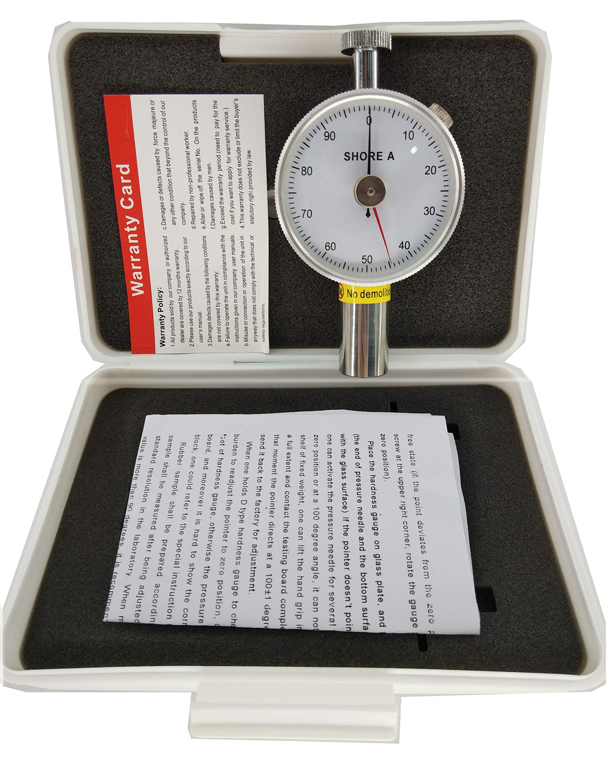 Shore A Hardness Tester - Digital Sclerometer Penetrometer with 10-90 HA Scale & Dual Needles | Perfect for Rubber, Foam, Plastic & Industrial Material Testing