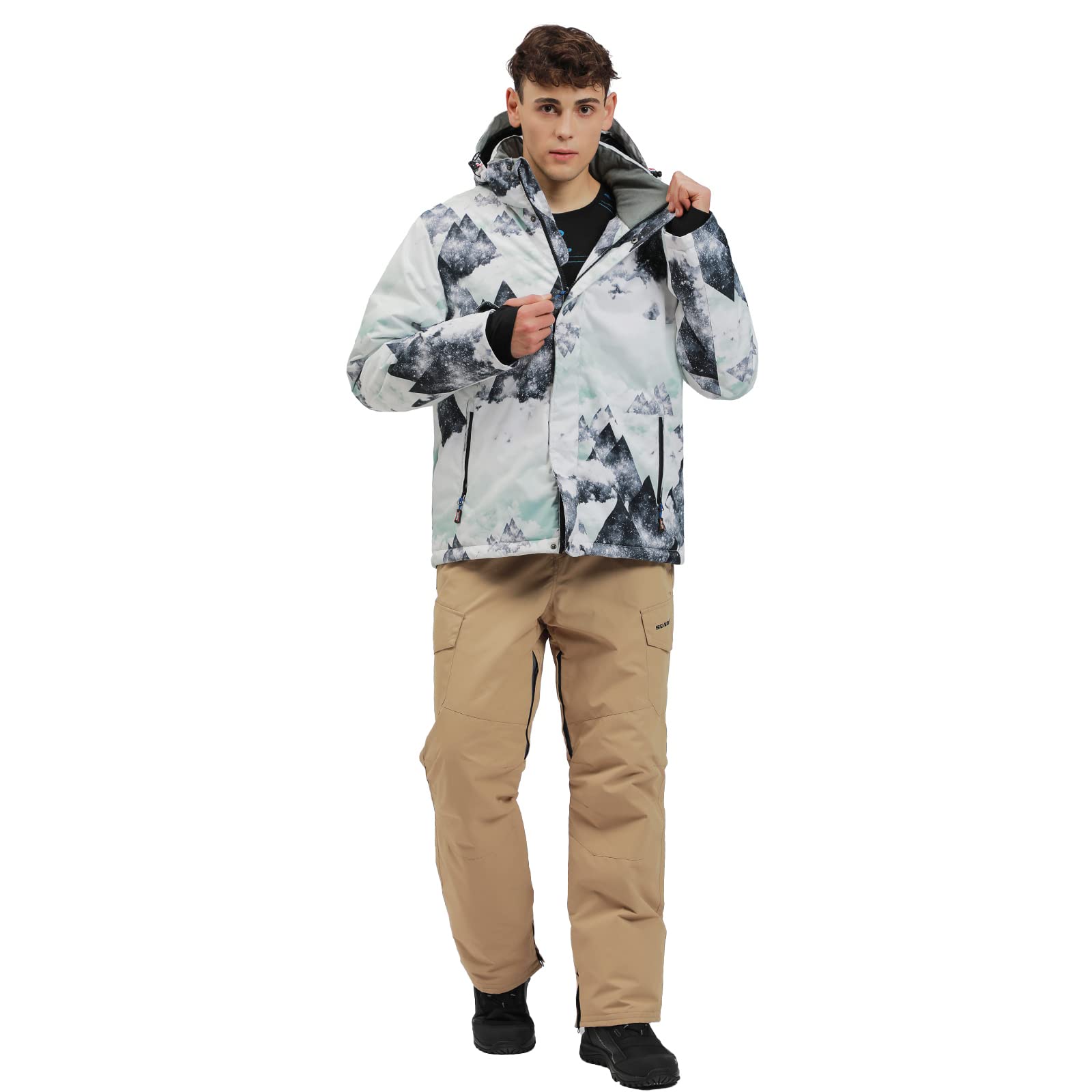 YEEFINE Men's Waterproof Ski Suit Set - Winter Snowboard Jacket & Pants for Outdoor Skiing, Snowboarding & Cold Weather Activities | Warm & Windproof Snowsuit for Men