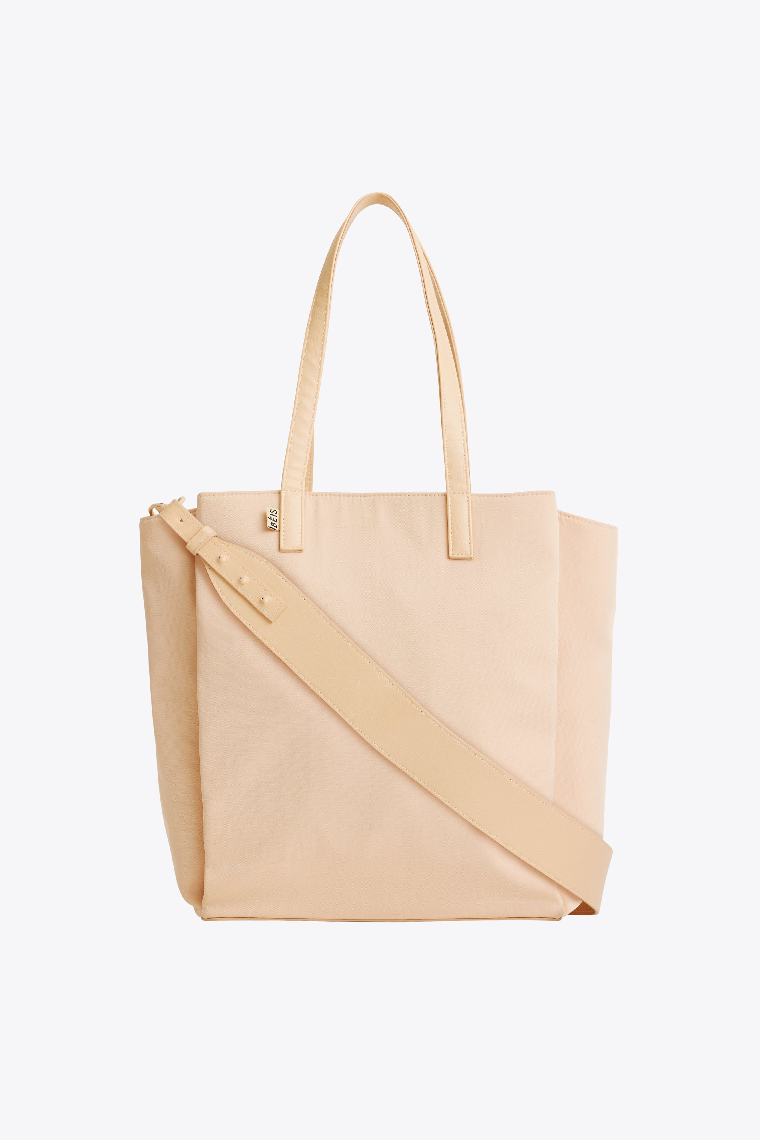 Stylish Beige Commuter Tote Bag for Women - Large Work Tote with Laptop Pocket - Perfect for Office, Travel & Everyday Use