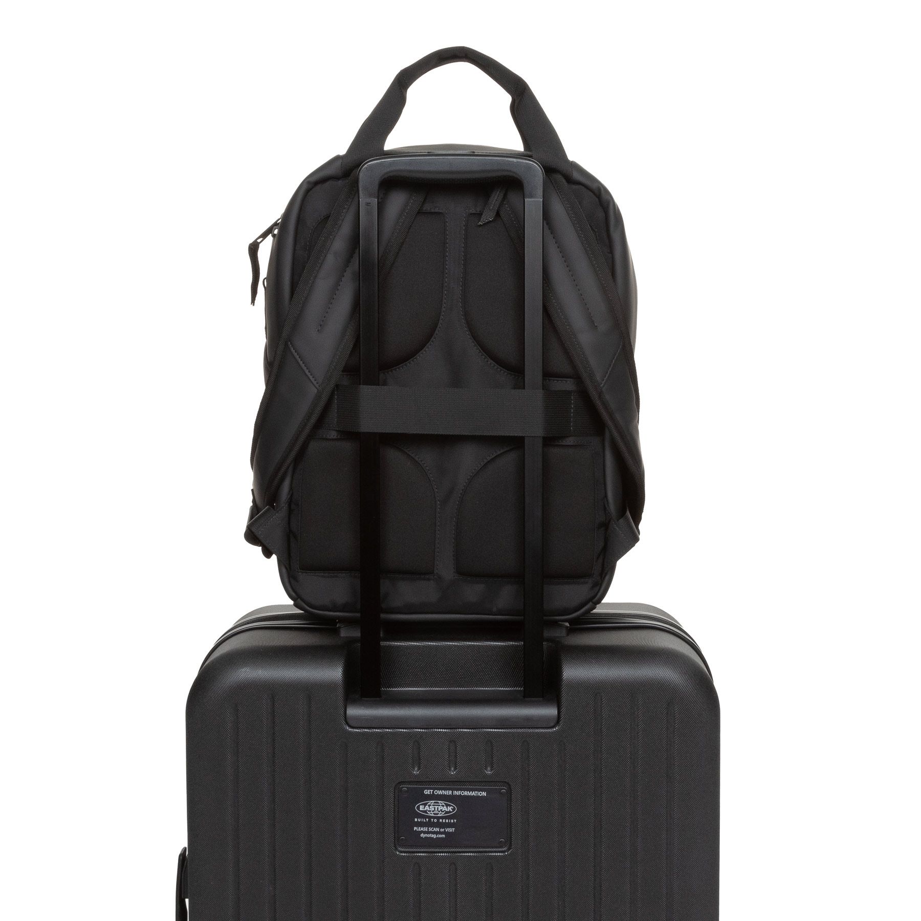 Eastpak Tecum Tote CNNCT F Backpack - Matte Black Water-Resistant Laptop Bag for Work, School & Travel | Durable Unisex College Backpack with Spacious Compartment