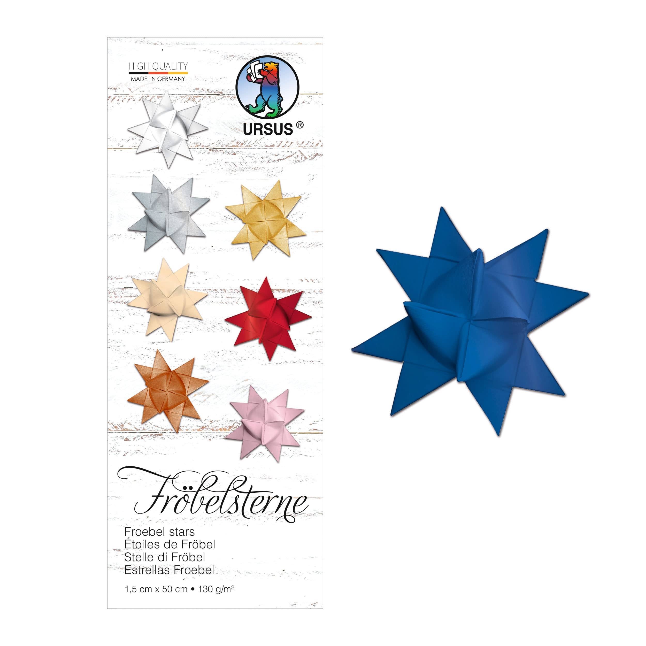 Premium Star Striped Colored Drawing Paper 130 g/m² - Ideal for Art Projects, Scrapbooking & DIY Crafts