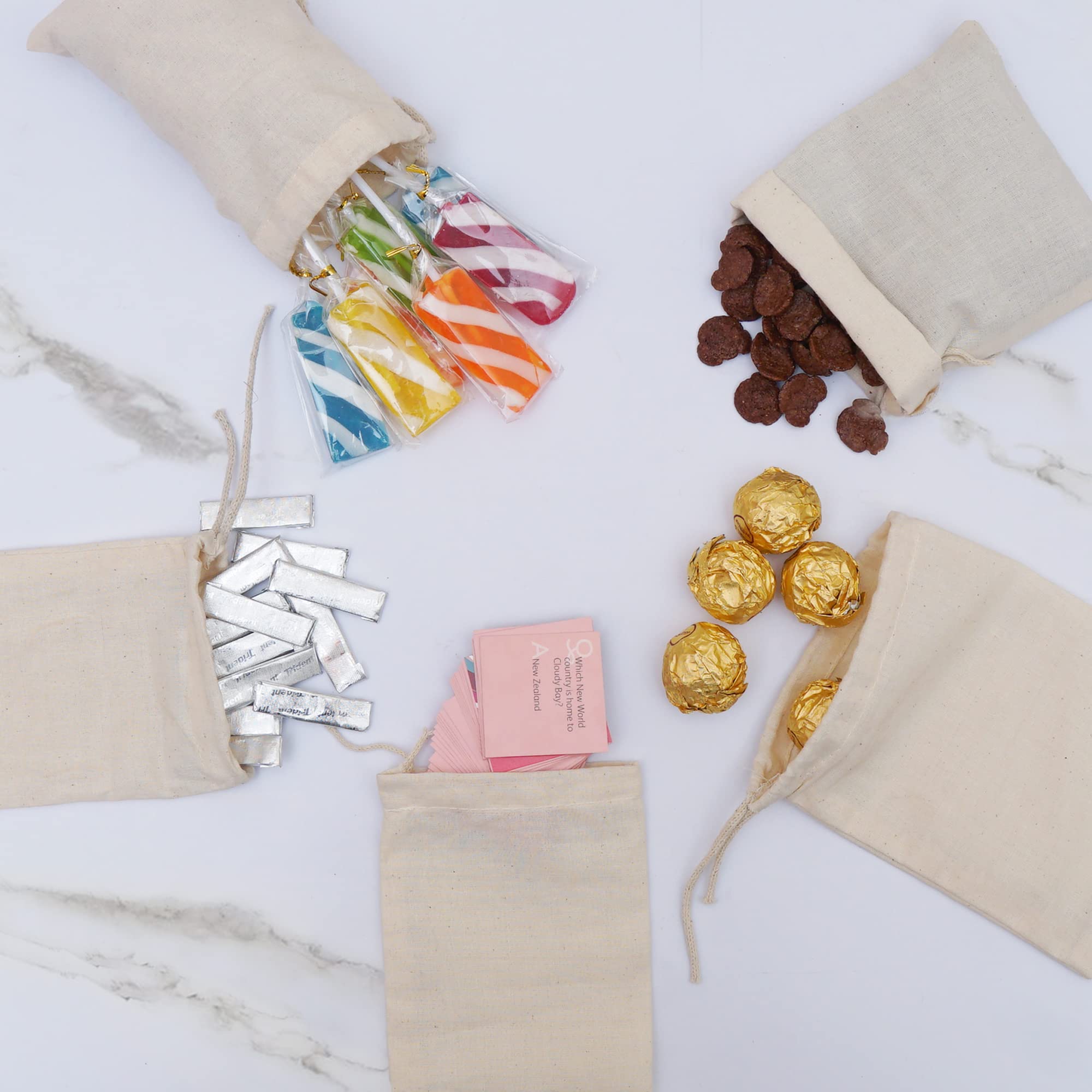 Premium Quality 100% Cotton Reusable Eco-Friendly Muslin Bags - 10x12 Inches, Thick Single Drawstring, Natural Color (500 Count Pack) - Perfect for Bulk Storage, Gift Wrapping, Wedding Favors & Craft Supplies