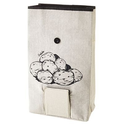 Lakeland Potato Storage Bag with Button Tie Closure – Breathable Cotton Pantry Organizer for Potatoes, Onions, Garlic – Perfect for Kitchen, Pantry & Cupboard Organization
