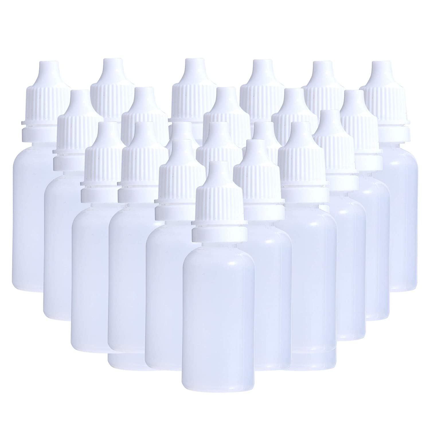 60PCS 15ML Empty Plastic Dropper Bottles with Childproof Cap - LDPE Squeezable Containers for Essential Oils, Solvents, Eye Drops & Saline Solution | Perfect for DIY Beauty, Travel & Medical Use