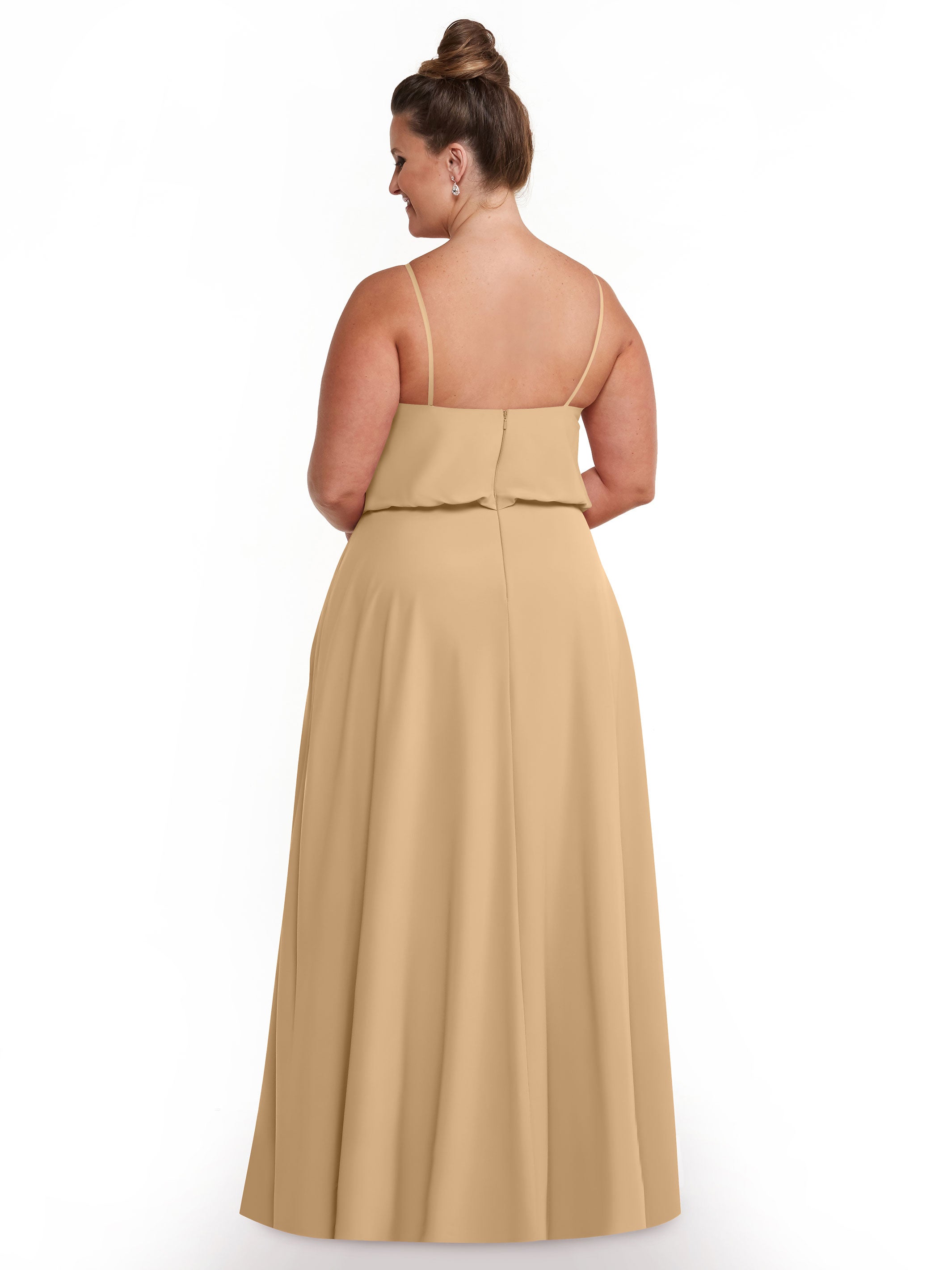 Elegant 83040 A-Line Bridesmaid Dress with Flowy Stretch Chiffon Skirt - Perfect for Weddings, Formal Events & Special Occasions