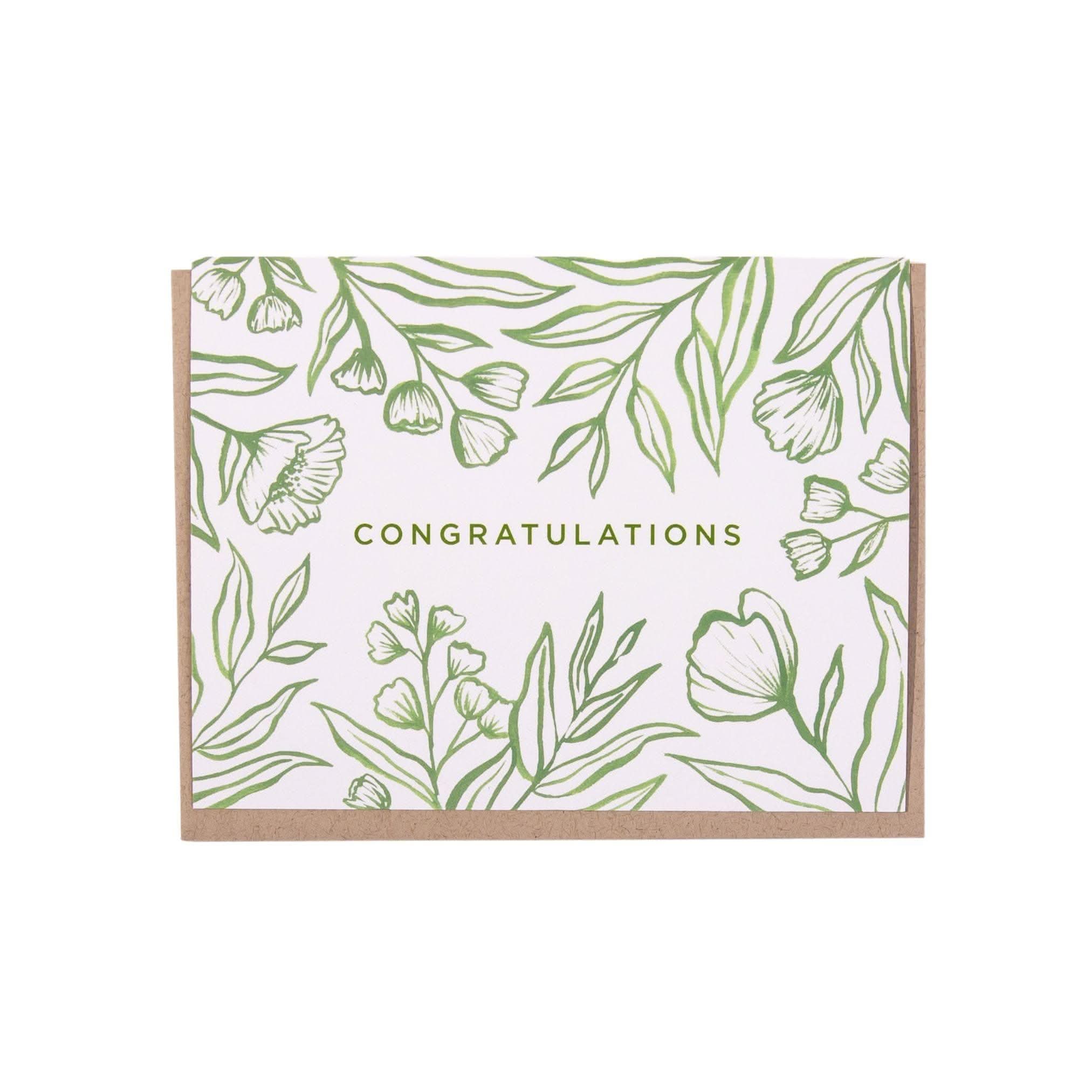 Beautiful Botanical Greeting Card for Congratulations - Perfect for Birthdays, Anniversaries & Special Occasions