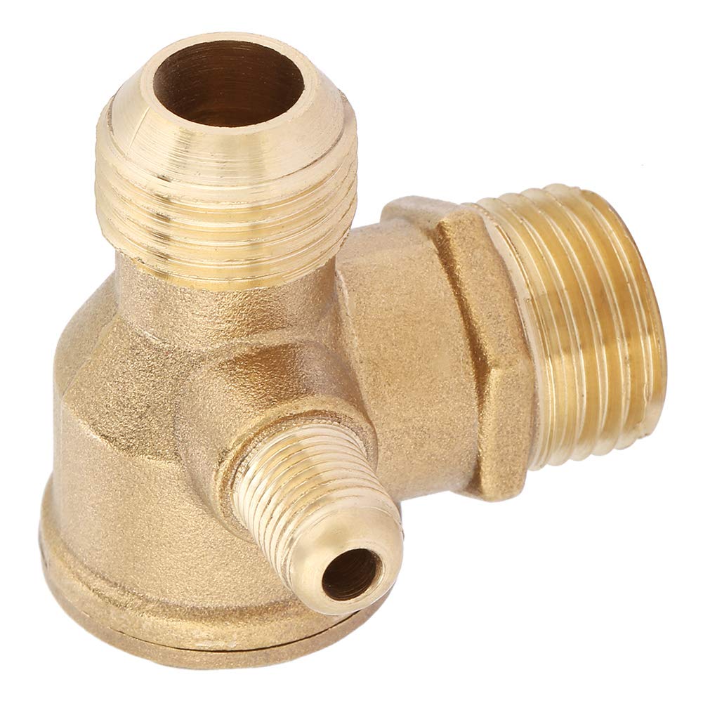 90 Degree Brass Air Check Valve - High Strength One-Way Valve for Compressor, Piston Pump & Air Pressure Tank - Perfect for Industrial Pneumatic Systems & DIY Air Tools