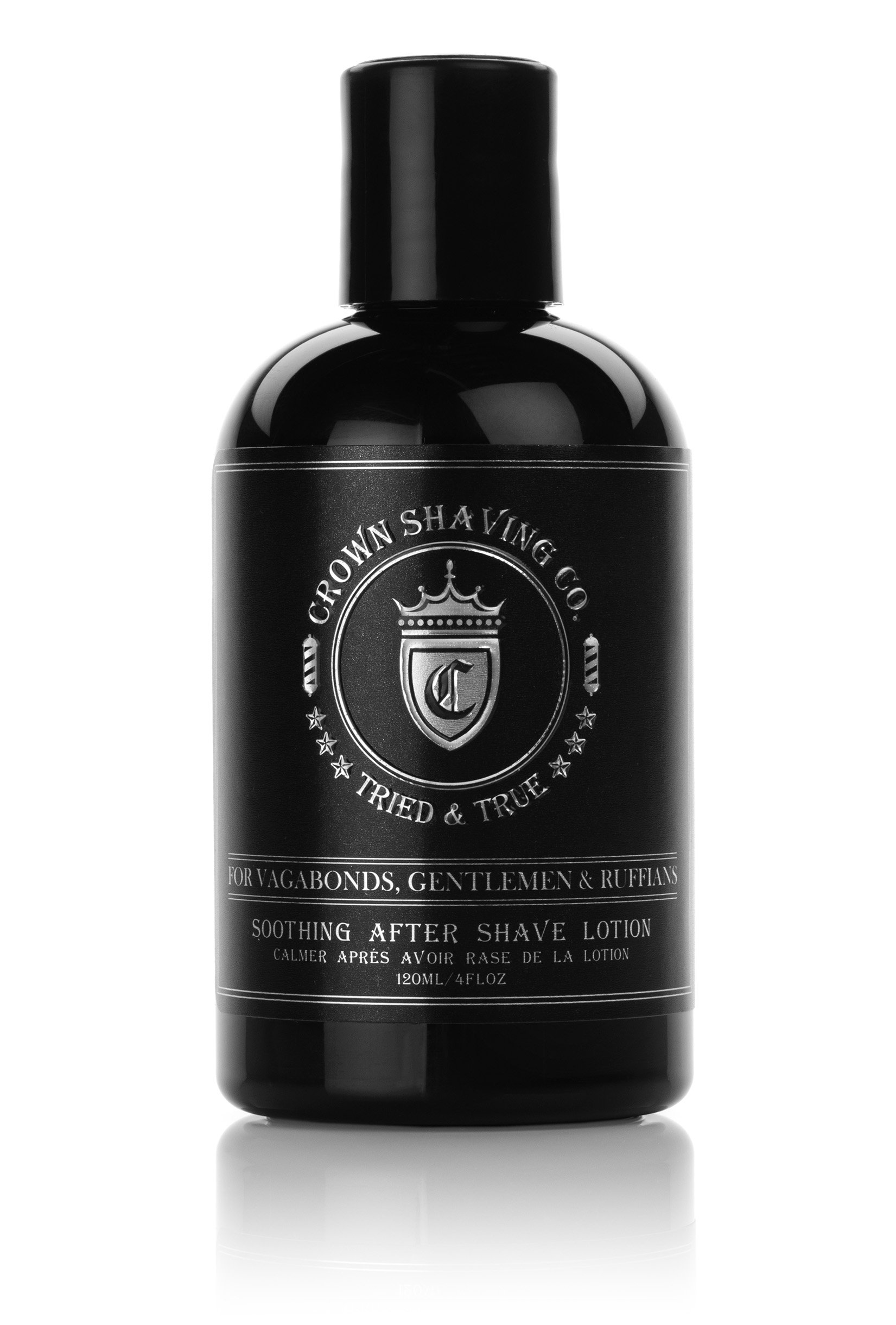 Crown Shaving Co. Soothing After Shave Lotion for Men - 4.06 Fl Oz Post Shave Balm with Aloe Vera & Vitamin E - Hydrates & Calms Skin After Shaving or Beard Care - Perfect for Sensitive Skin & Daily Grooming Routine