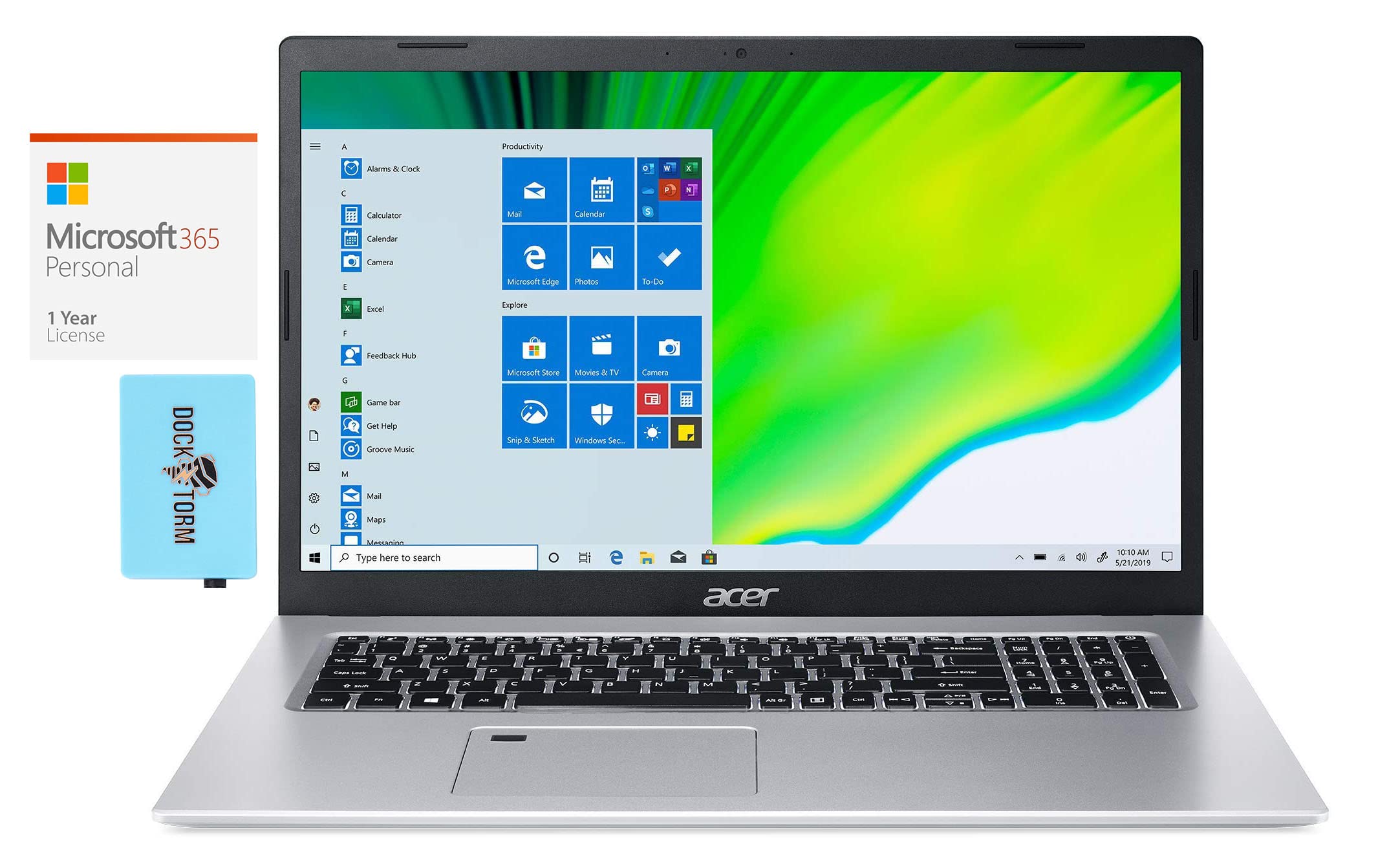 Acer Aspire 5-17 Laptop - Intel Core i7-1165G7, 24GB RAM, 256GB SSD + 2TB HDD, 17.3