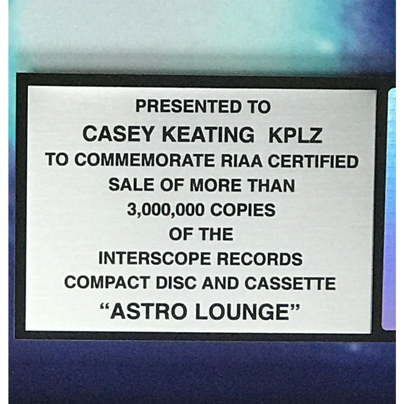 Smash Mouth Astro Lounge 3x Multi Platinum LP Award - Certified RIAA Gold & Platinum Record - Perfect for Music Collectors & 90s Nostalgia Fans